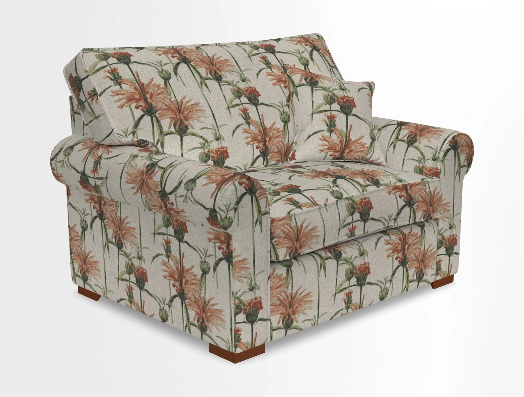 Upperton Snuggler Loose Cover in Two Tone Plain Biscuit - Loose cover option available