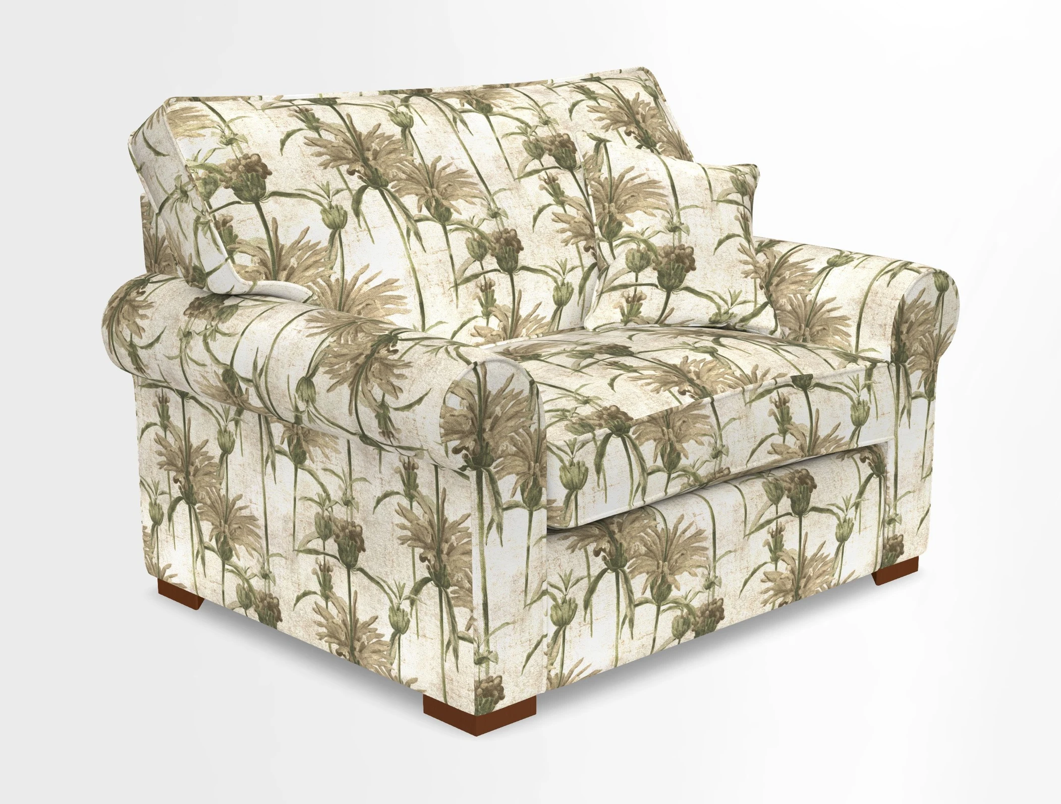 Upperton Snuggler Loose Cover in Two Tone Plain Biscuit - Loose cover option available