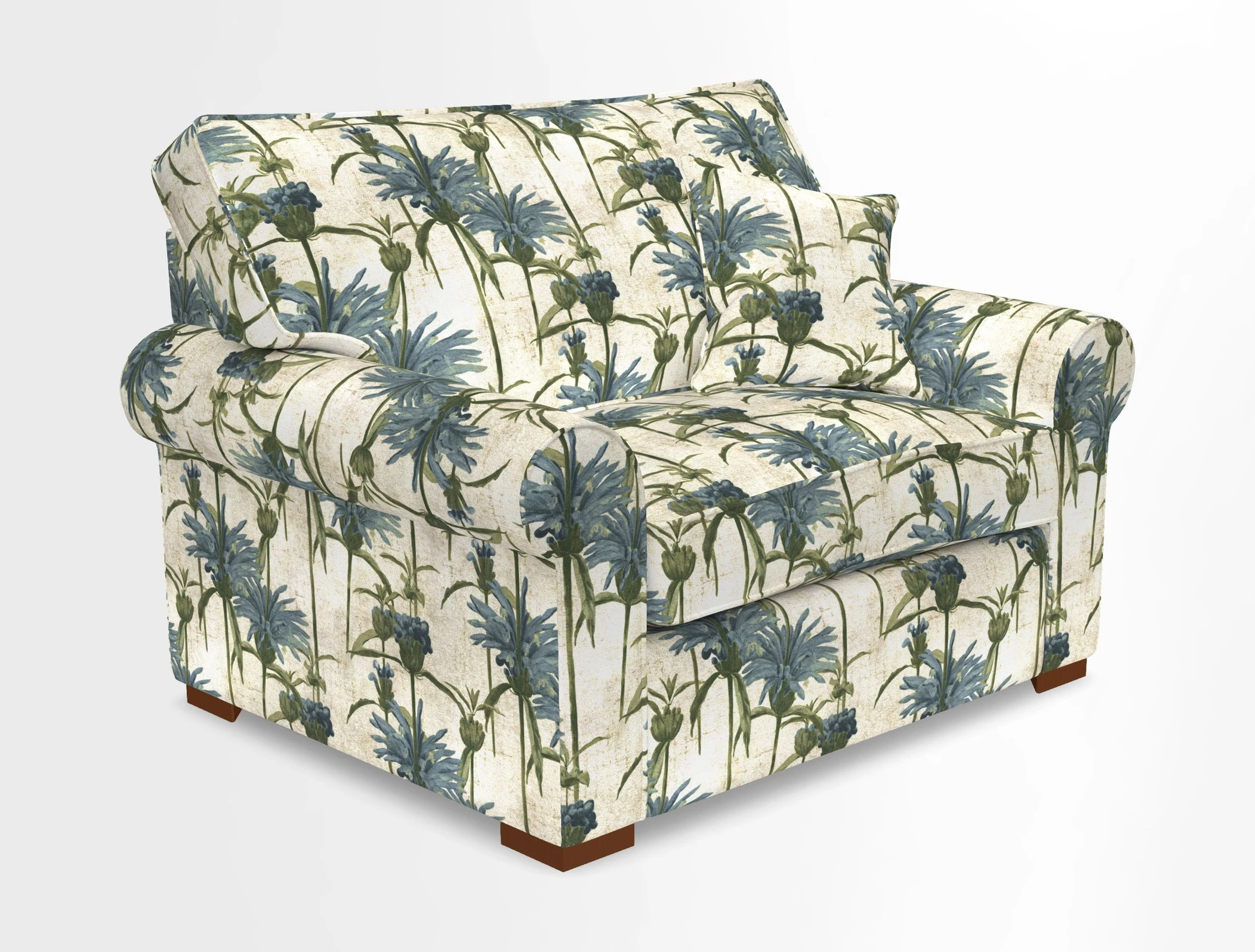 Upperton Snuggler Loose Cover in Two Tone Plain Biscuit - Loose cover option available