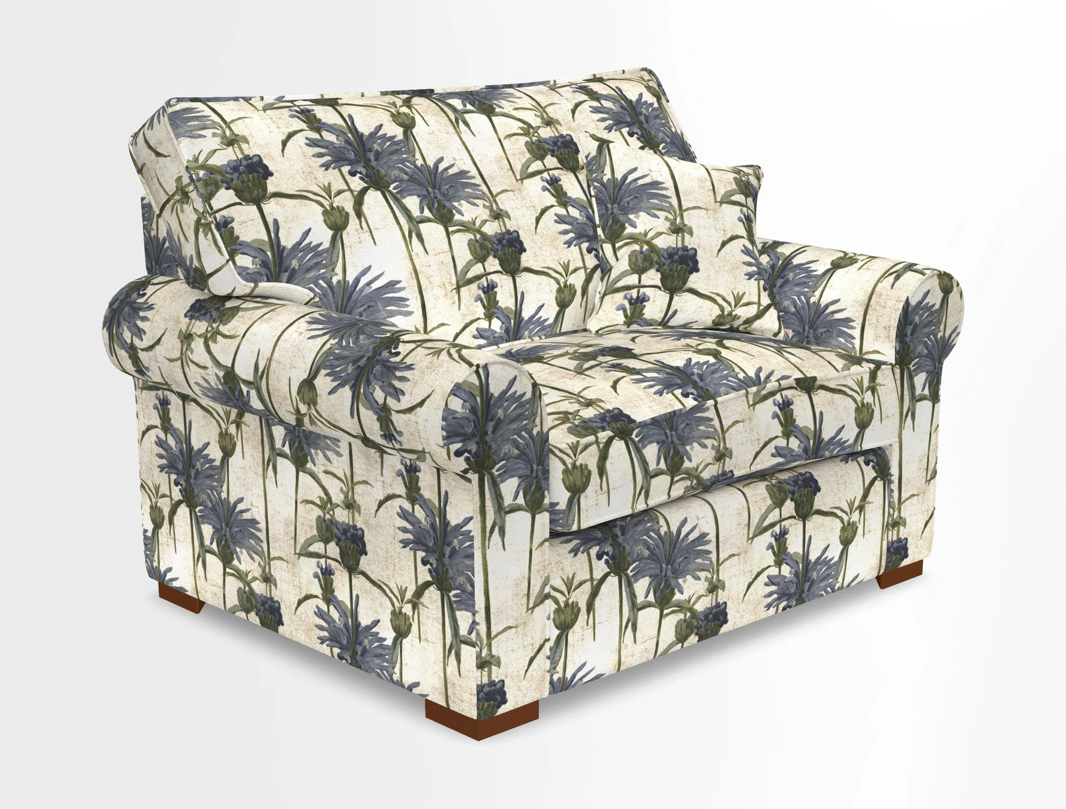 Upperton Snuggler Loose Cover in Two Tone Plain Biscuit - Loose cover option available