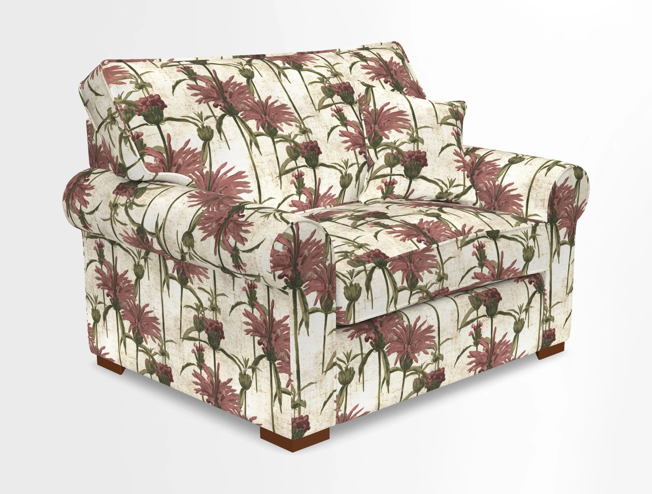 Upperton Snuggler Loose Cover in Two Tone Plain Biscuit - Loose cover option available