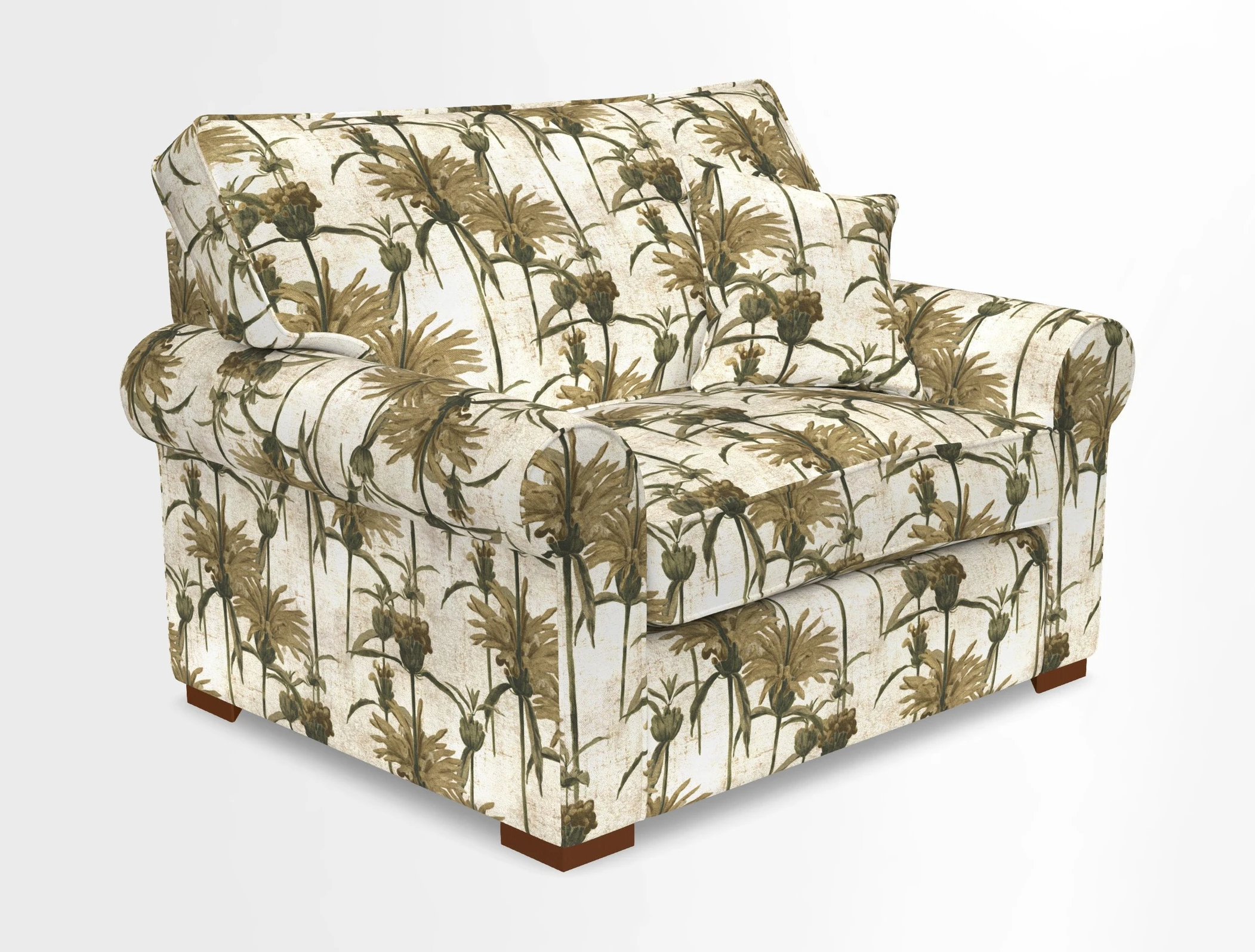 Upperton Snuggler Loose Cover in Two Tone Plain Biscuit - Loose cover option available