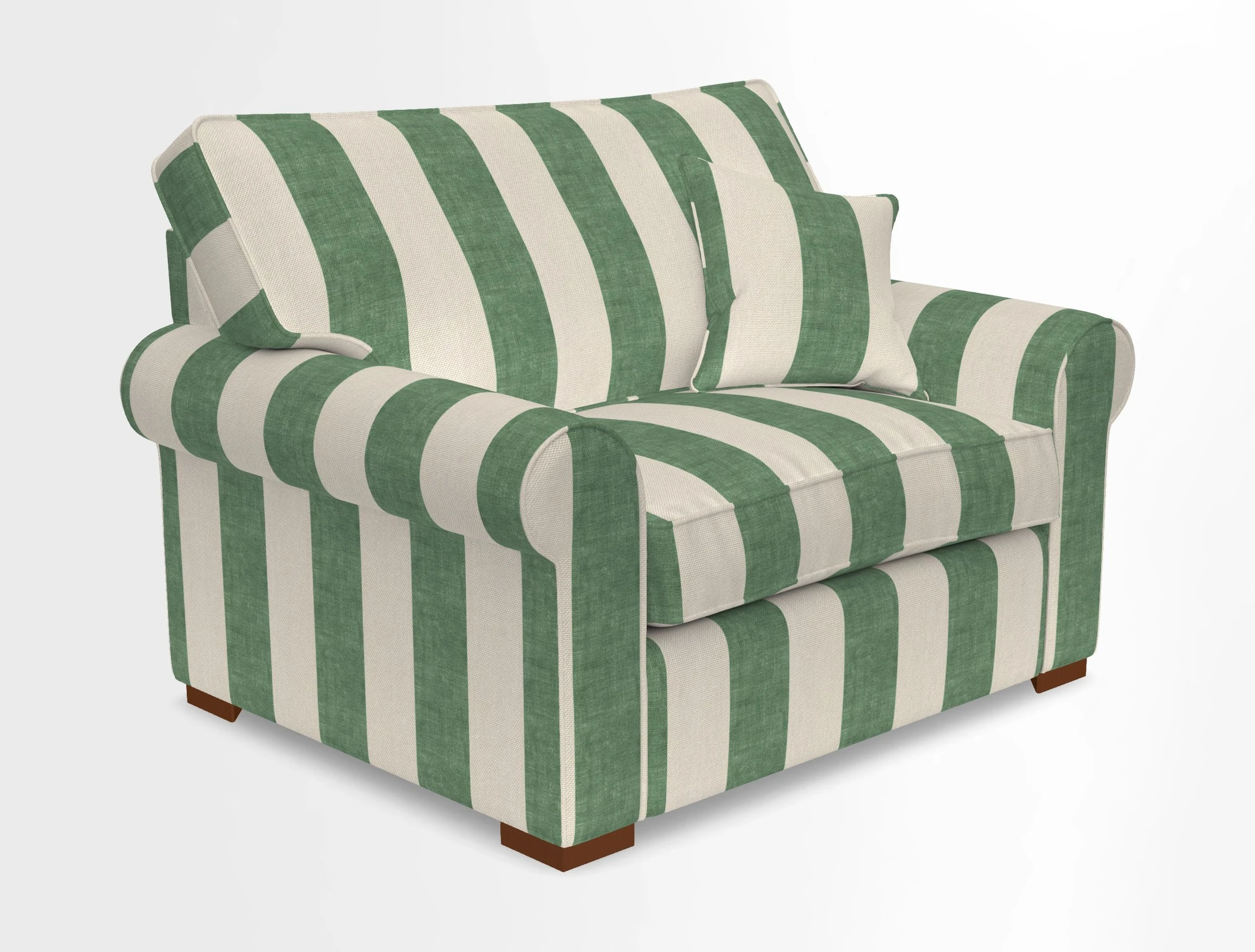 Upperton Snuggler Loose Cover in Two Tone Plain Biscuit - Loose cover option available