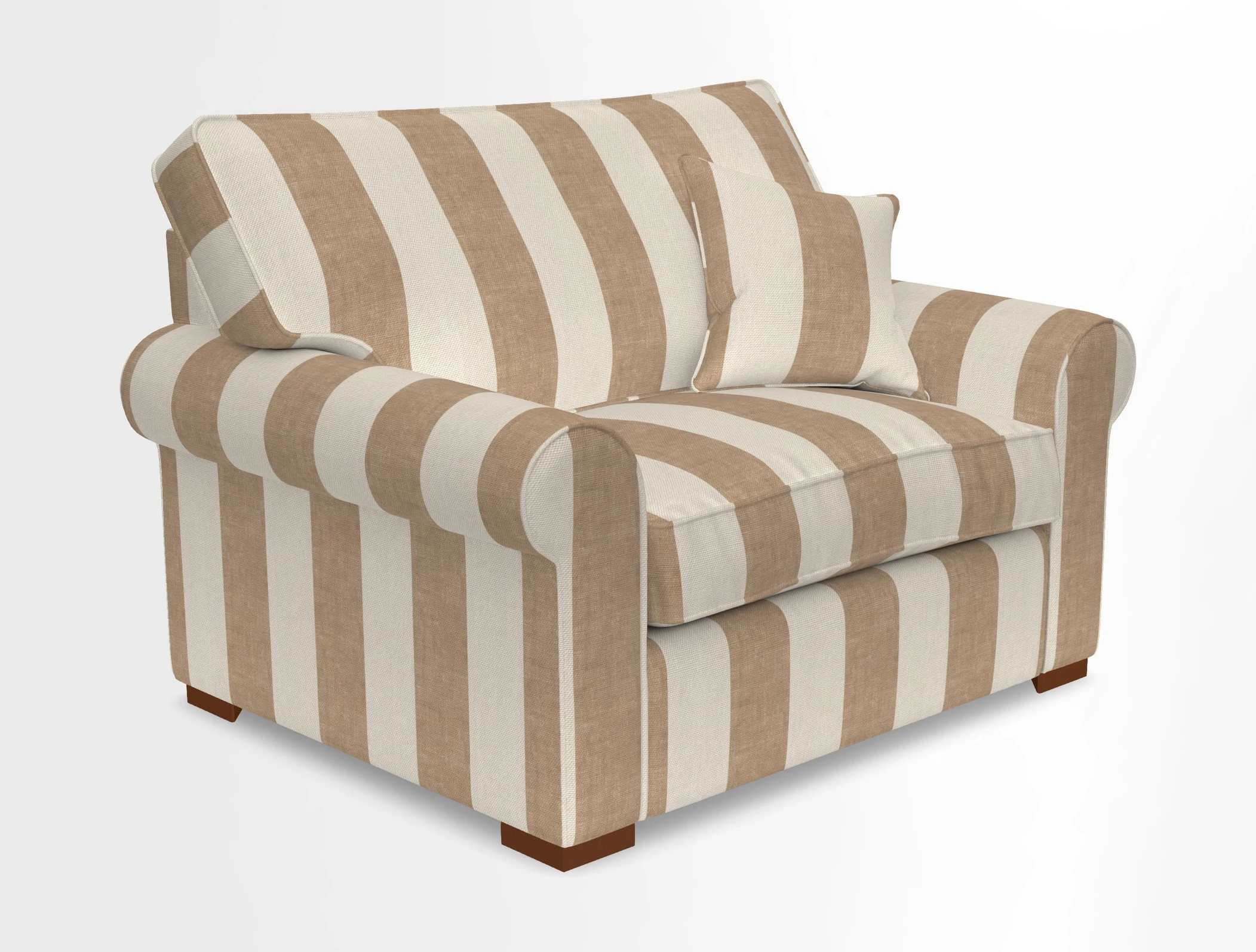 Upperton Snuggler Loose Cover in Two Tone Plain Biscuit - Loose cover option available