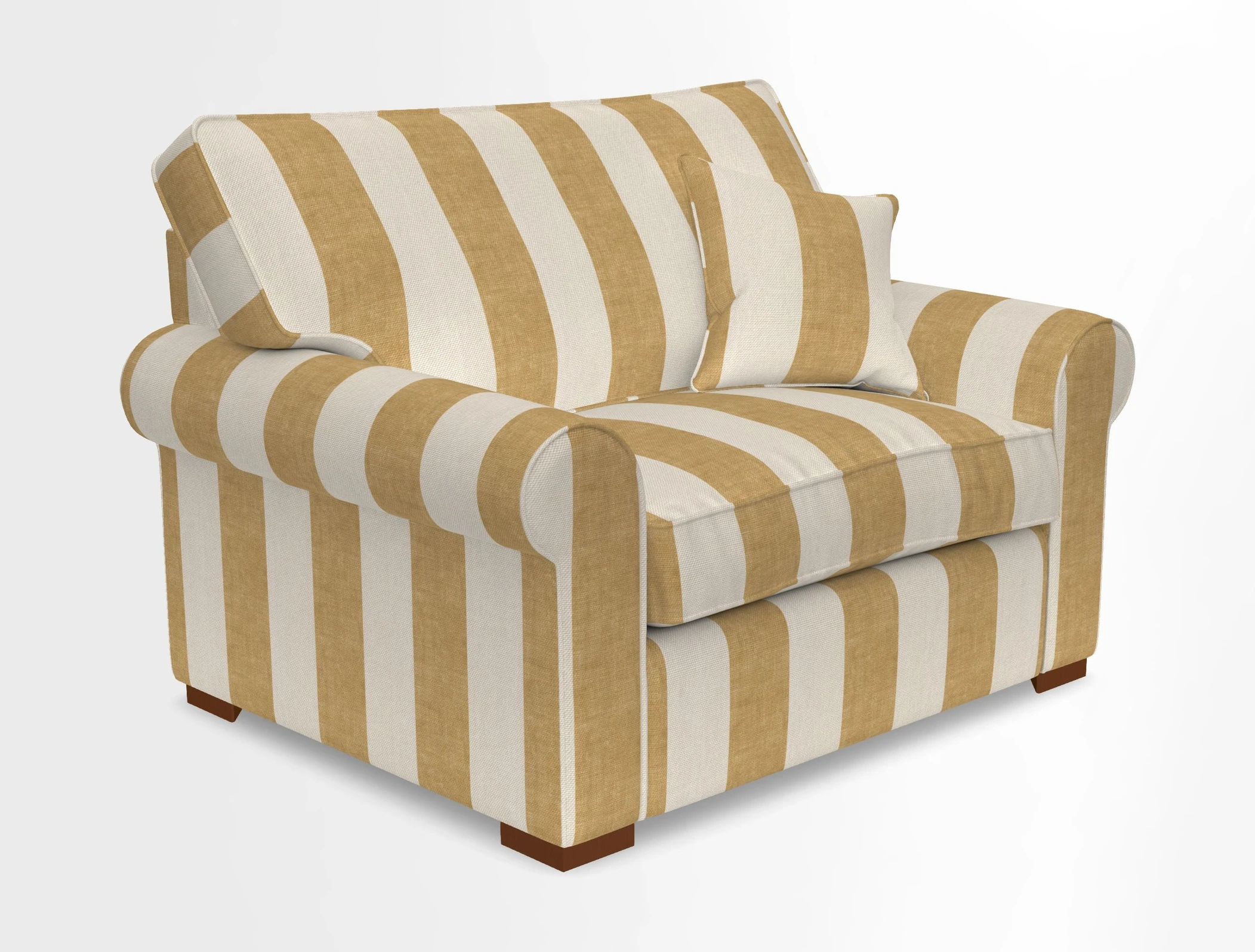 Upperton Snuggler Loose Cover in Two Tone Plain Biscuit - Loose cover option available
