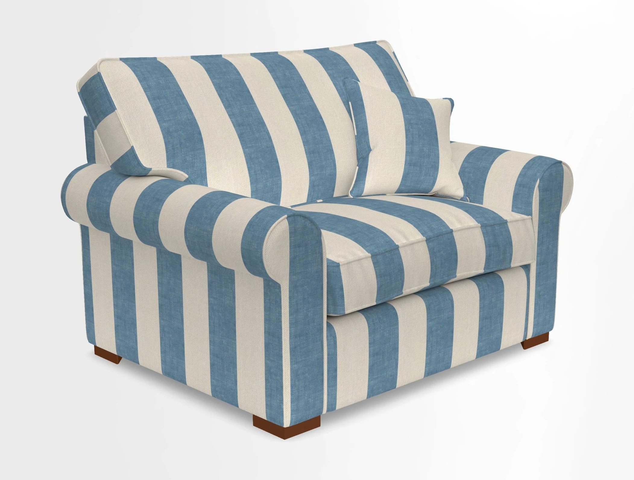 Upperton Snuggler Loose Cover in Two Tone Plain Biscuit - Loose cover option available