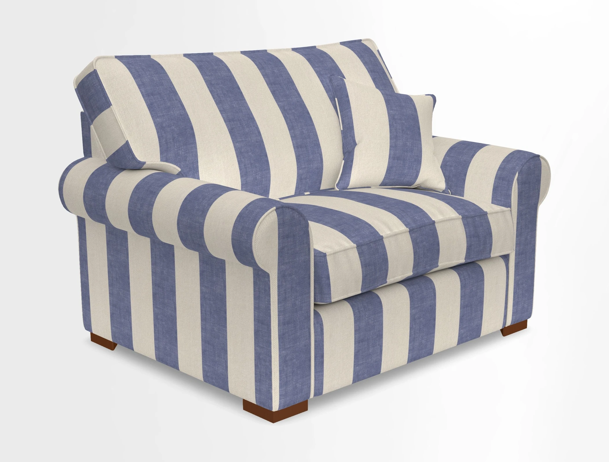 Upperton Snuggler Loose Cover in Two Tone Plain Biscuit - Loose cover option available