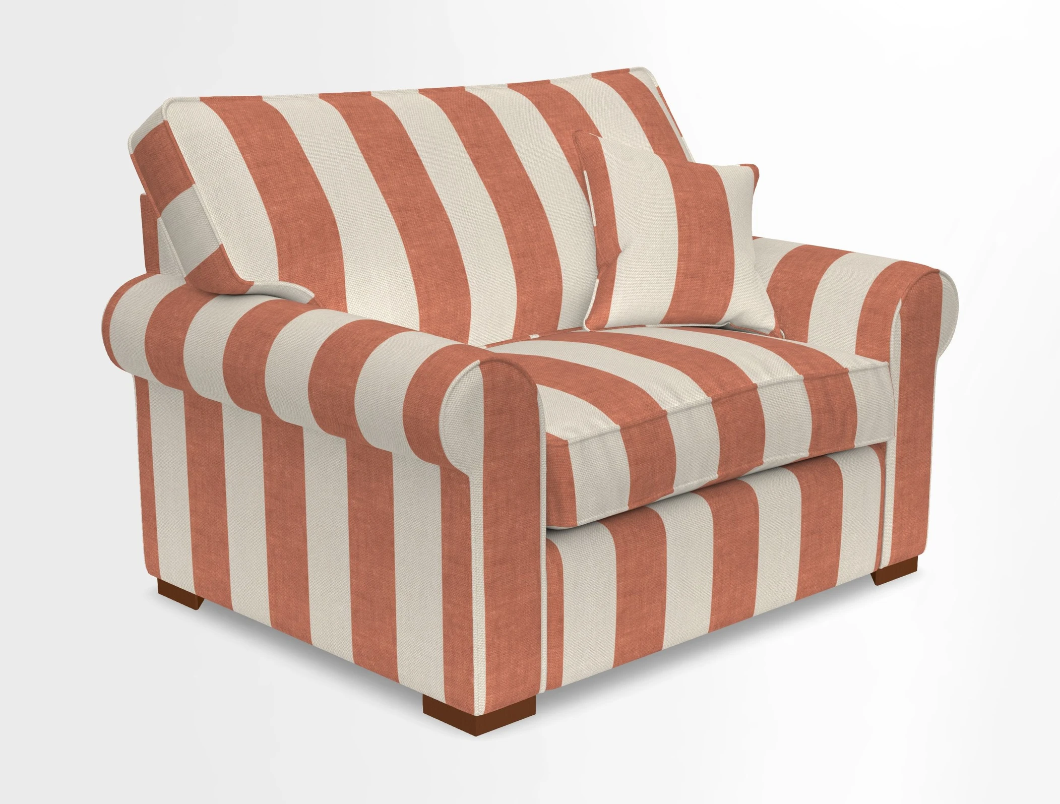 Upperton Snuggler Loose Cover in Two Tone Plain Biscuit - Loose cover option available