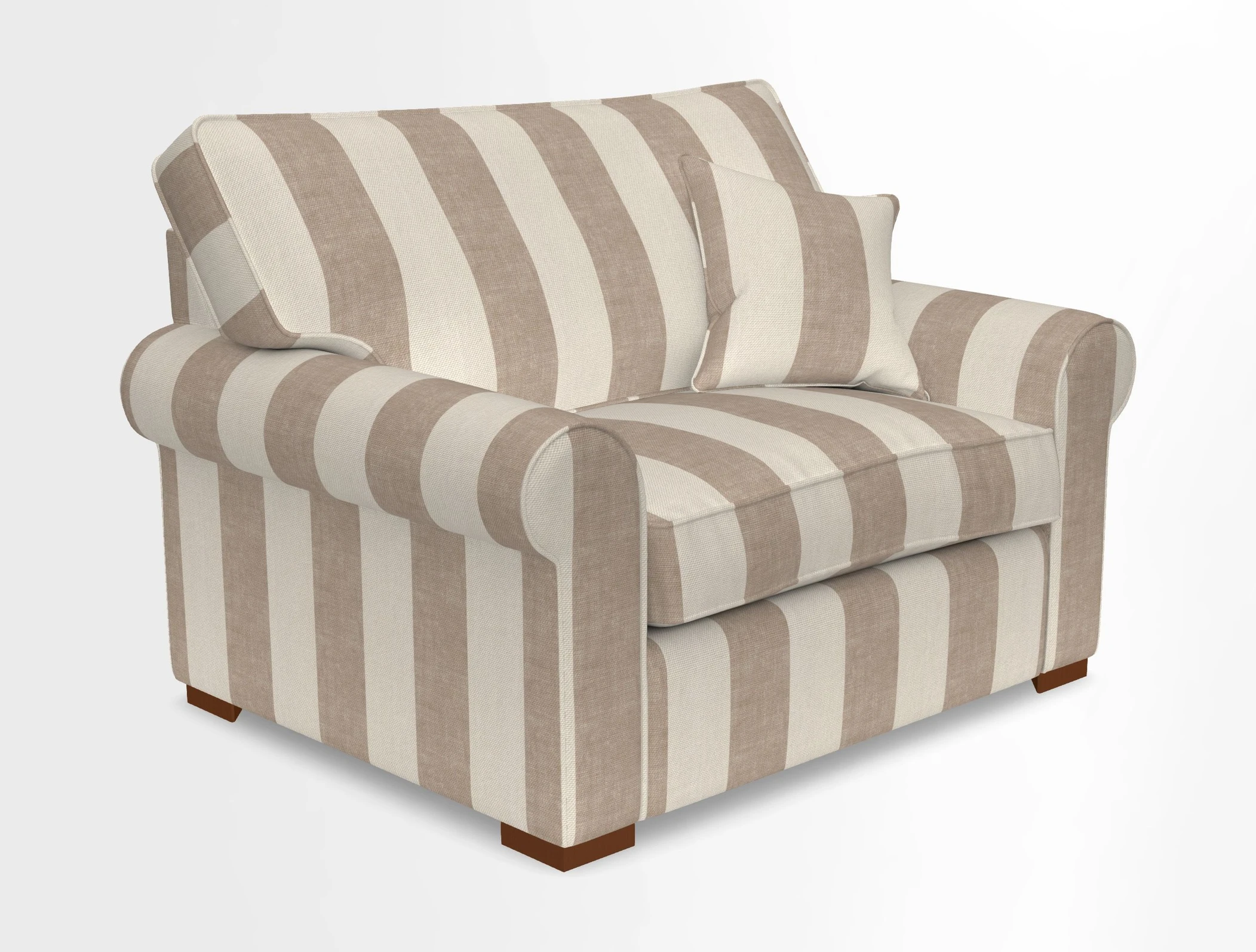 Upperton Snuggler Loose Cover in Two Tone Plain Biscuit - Loose cover option available