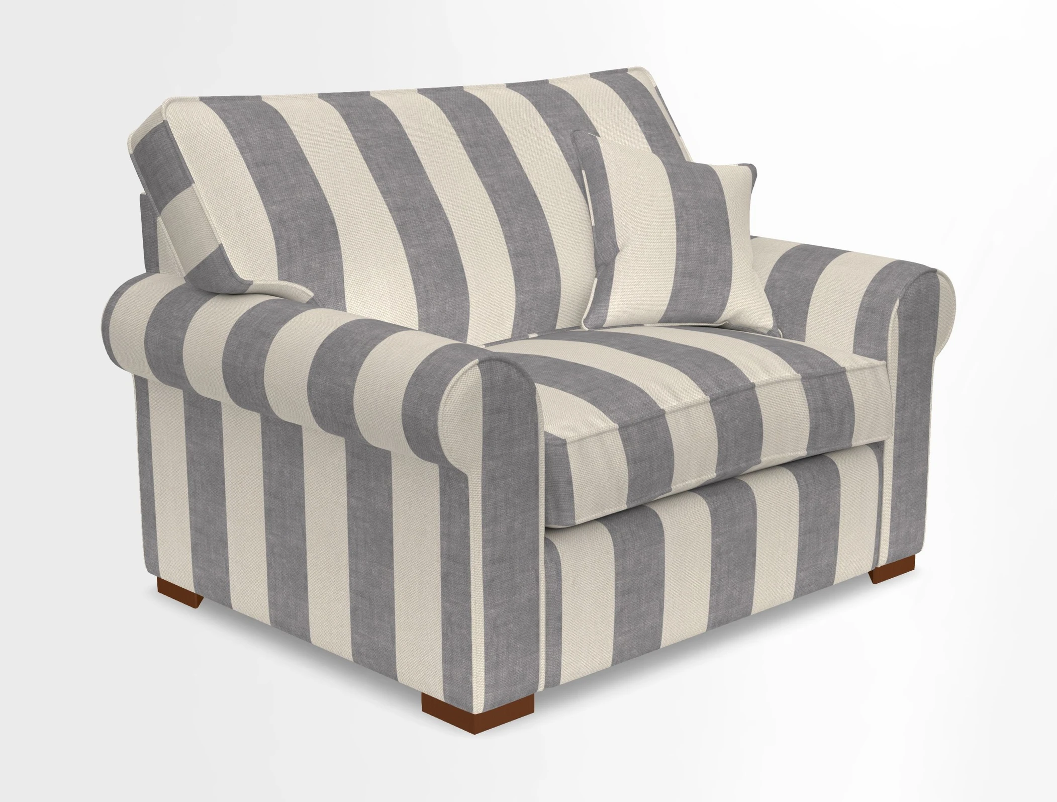 Upperton Snuggler Loose Cover in Two Tone Plain Biscuit - Loose cover option available