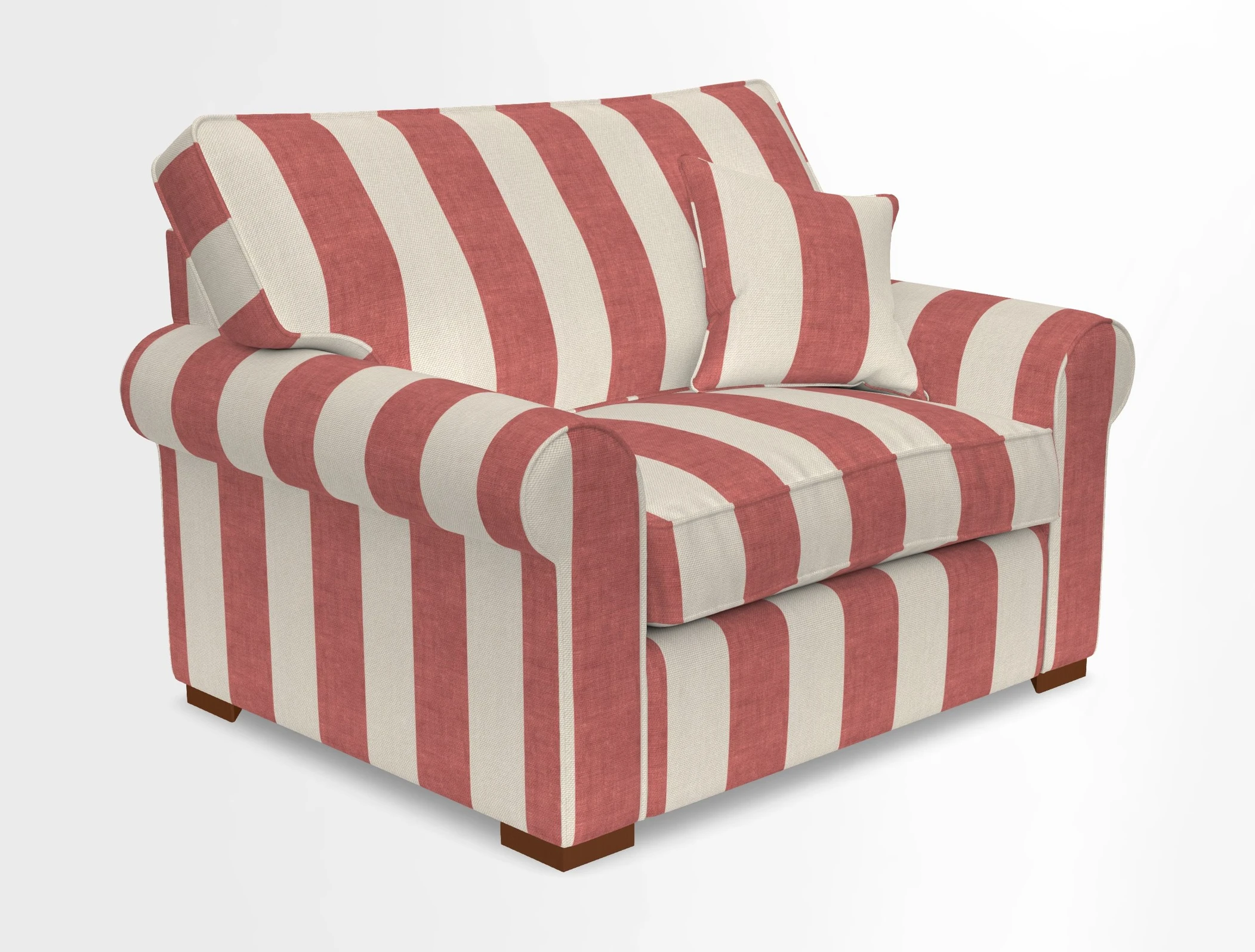 Upperton Snuggler Loose Cover in Two Tone Plain Biscuit - Loose cover option available