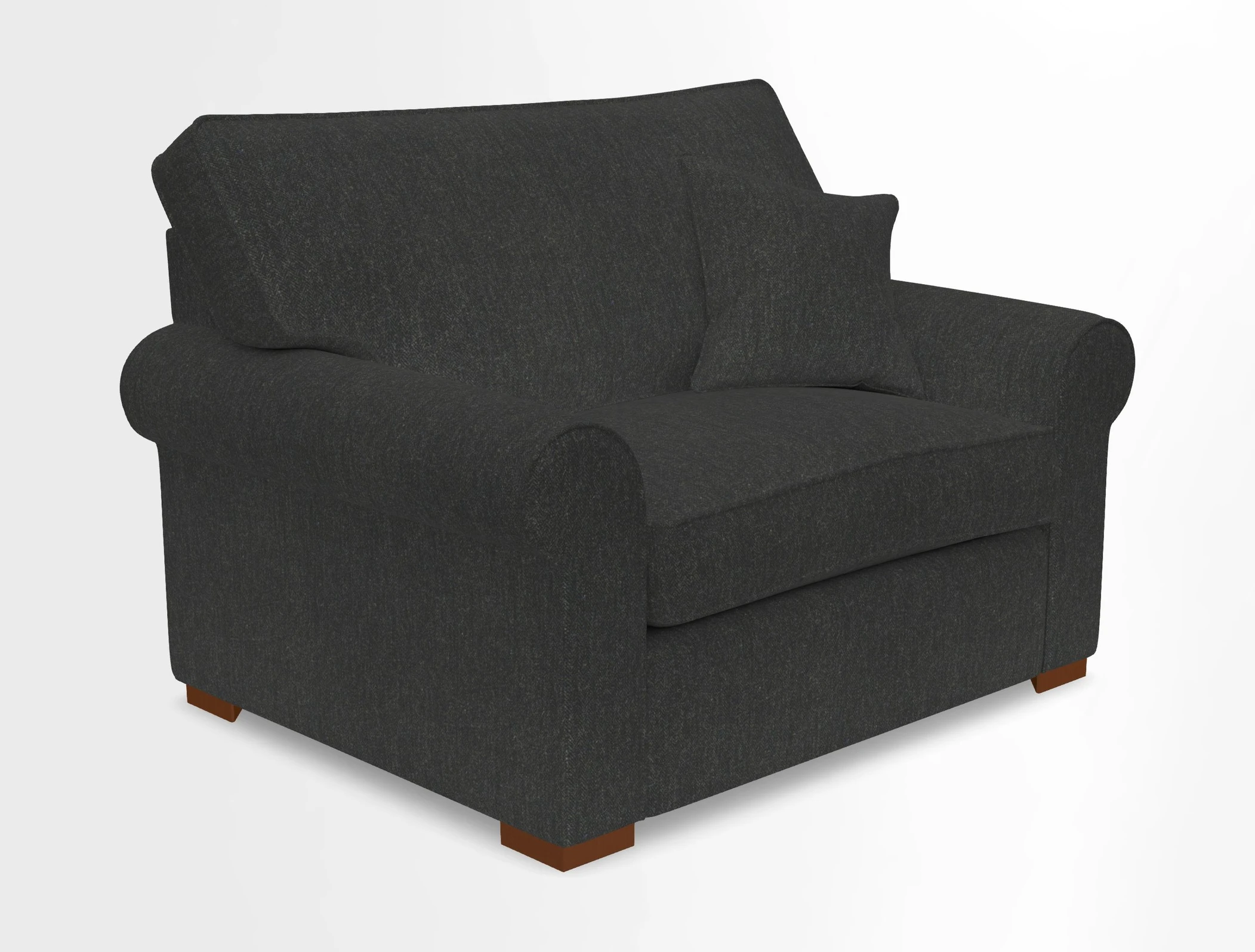 Upperton Snuggler Loose Cover in Two Tone Plain Biscuit - Loose cover option available