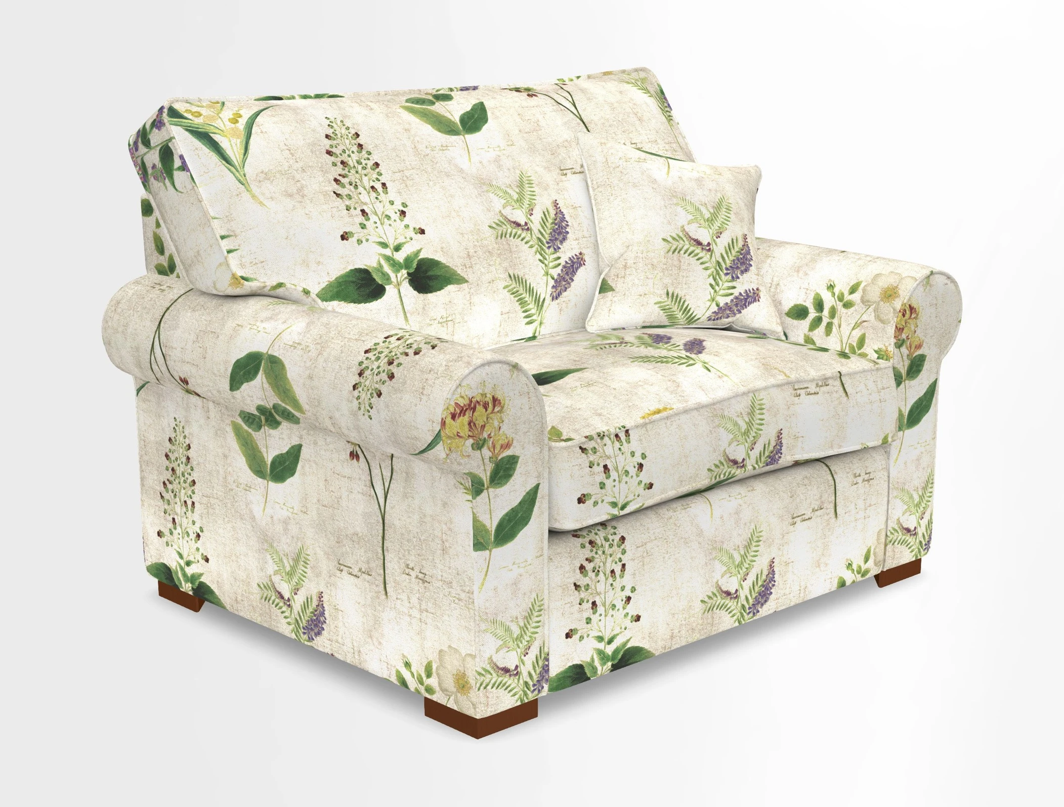 Upperton Snuggler Loose Cover in Two Tone Plain Biscuit - Loose cover option available