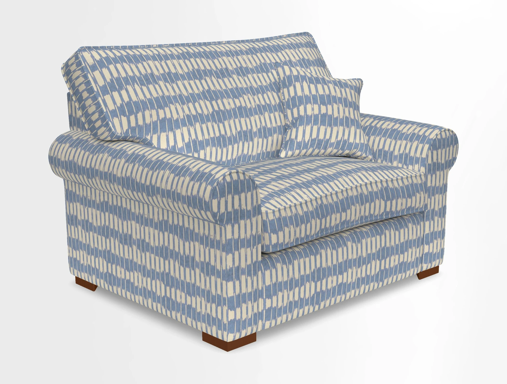 Upperton Snuggler Loose Cover in Two Tone Plain Biscuit - Loose cover option available