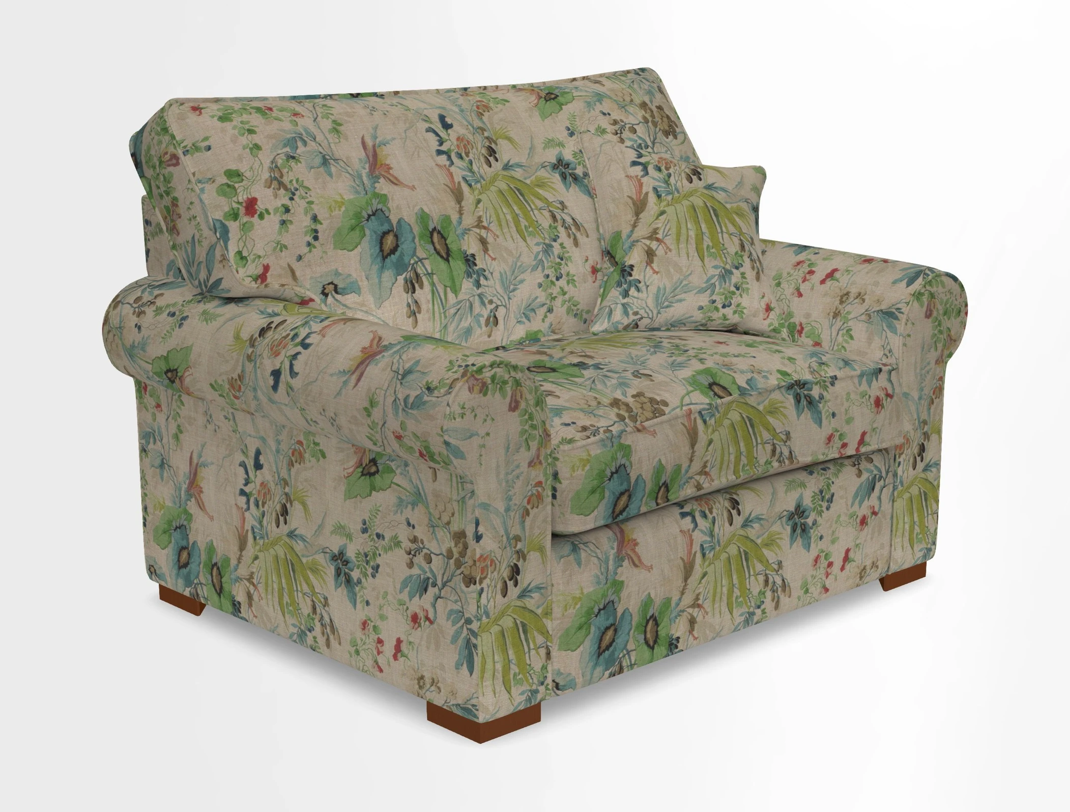 Upperton Snuggler Loose Cover in Two Tone Plain Biscuit - Loose cover option available