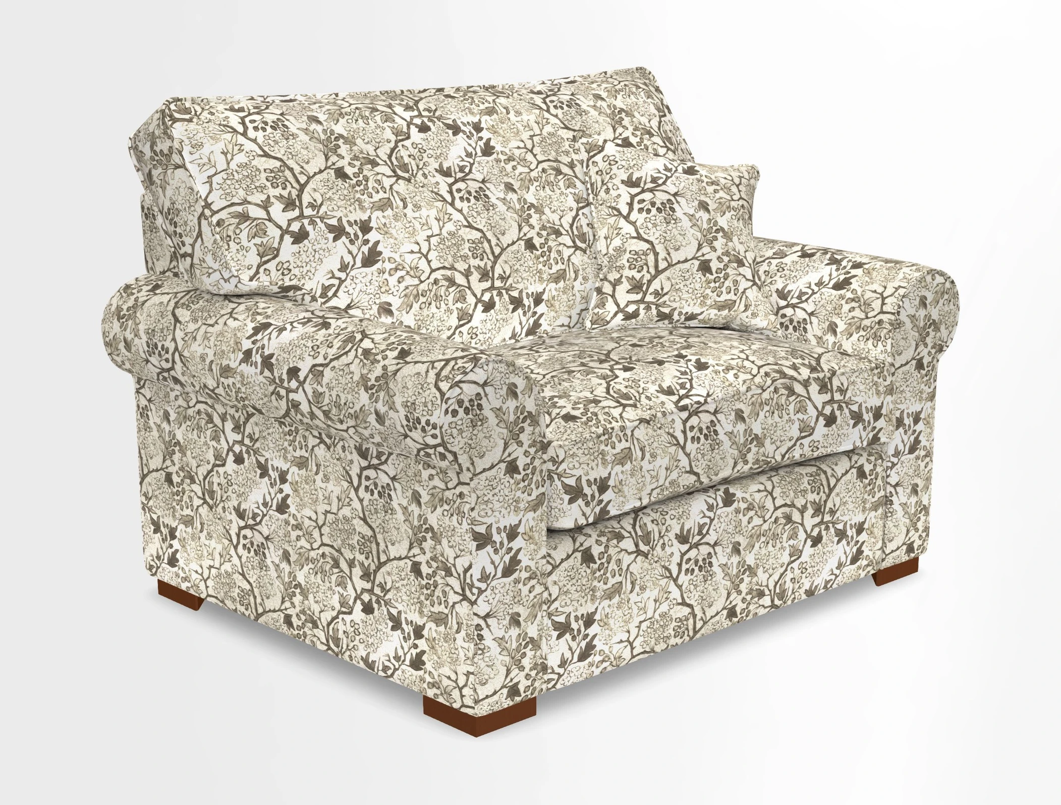 Upperton Snuggler Loose Cover in Two Tone Plain Biscuit - Loose cover option available