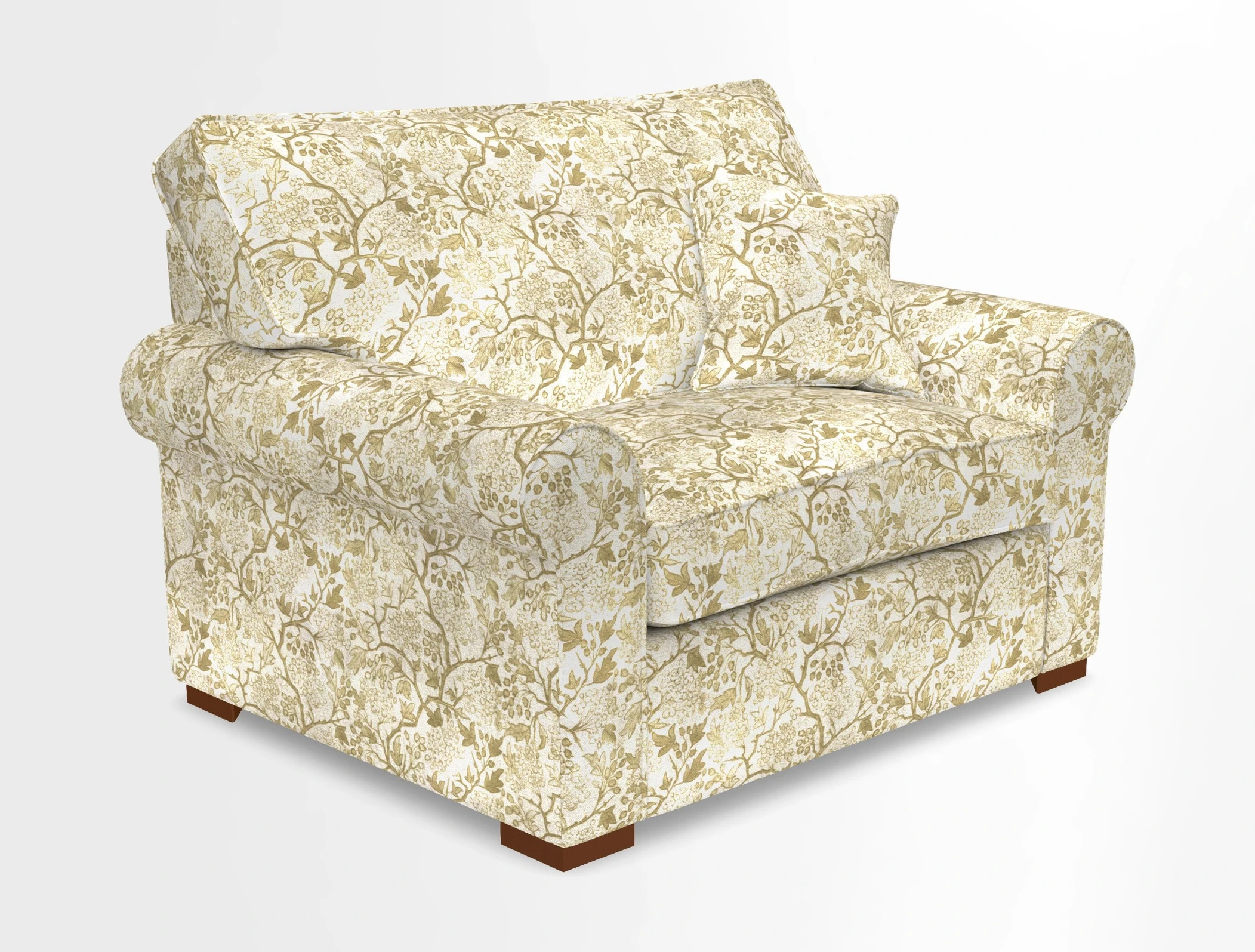 Upperton Snuggler Loose Cover in Two Tone Plain Biscuit - Loose cover option available
