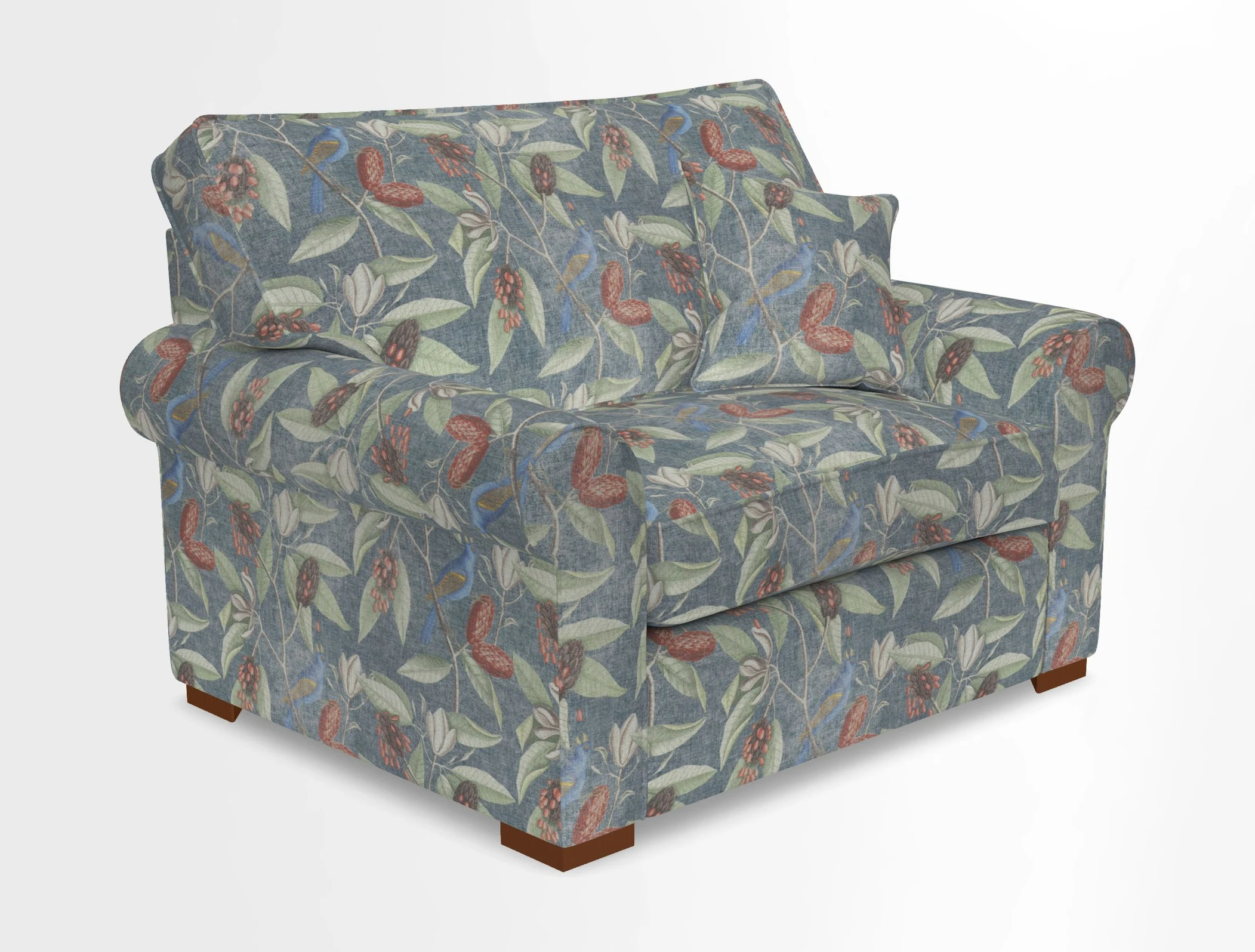 Upperton Snuggler Loose Cover in Two Tone Plain Biscuit - Loose cover option available