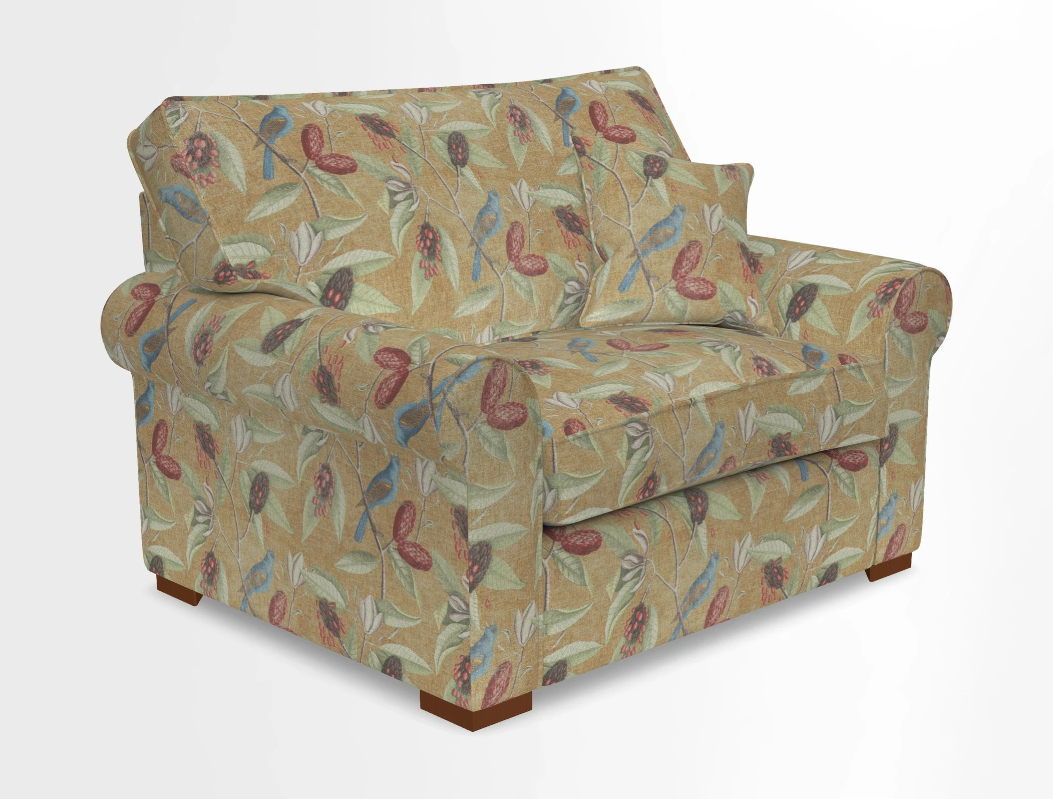 Upperton Snuggler Loose Cover in Two Tone Plain Biscuit - Loose cover option available