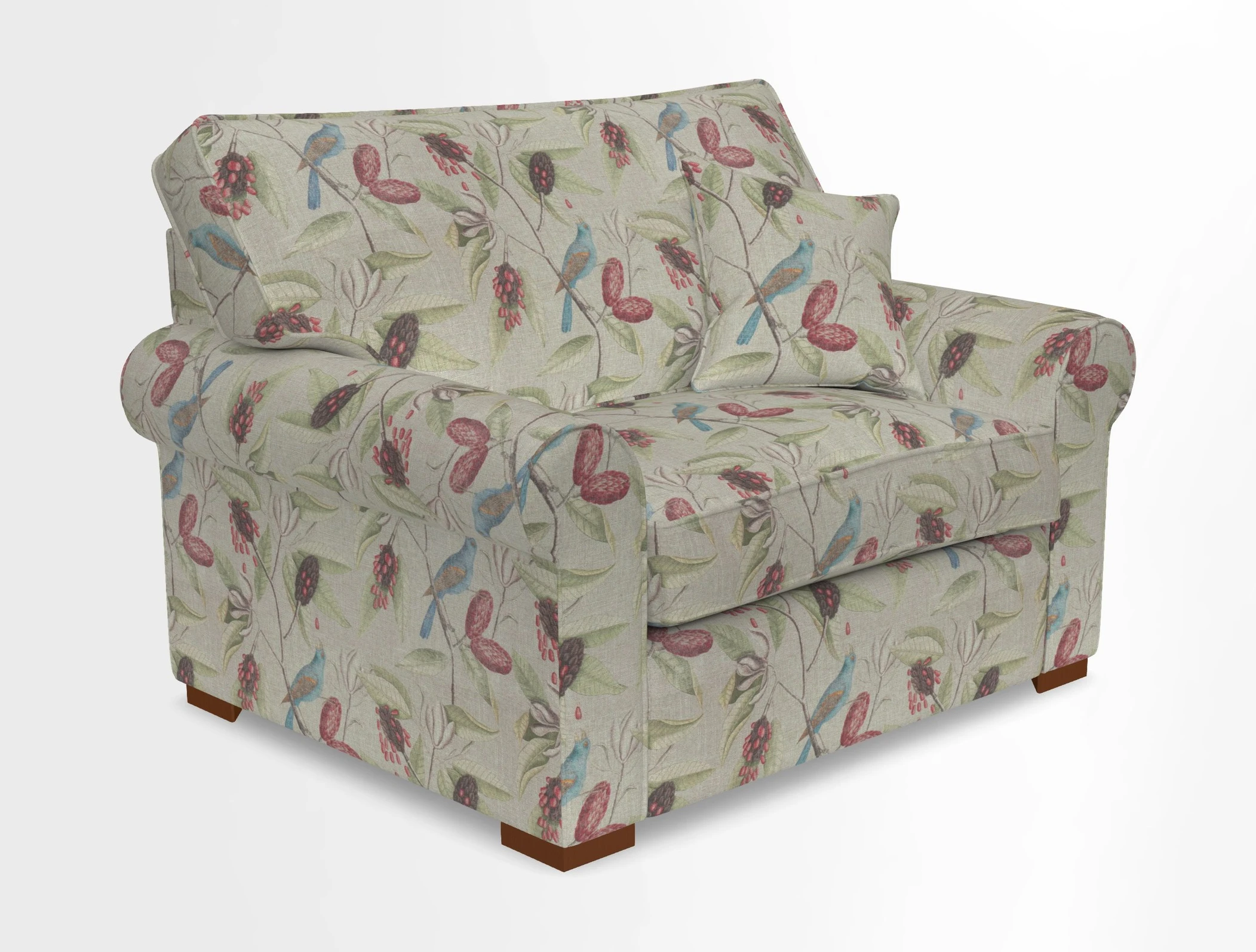 Upperton Snuggler Loose Cover in Two Tone Plain Biscuit - Loose cover option available