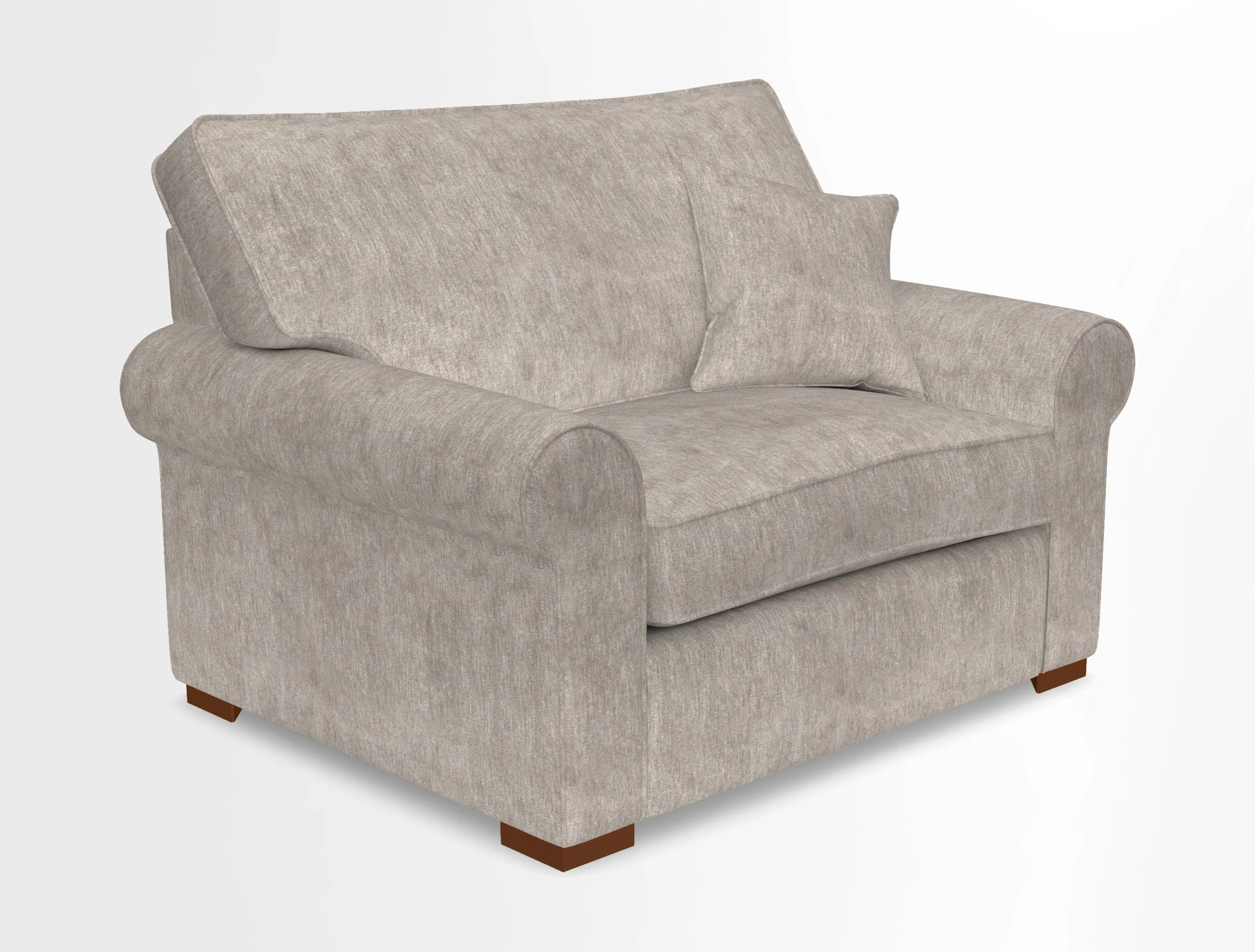 Upperton Snuggler Loose Cover in Two Tone Plain Biscuit - Loose cover option available