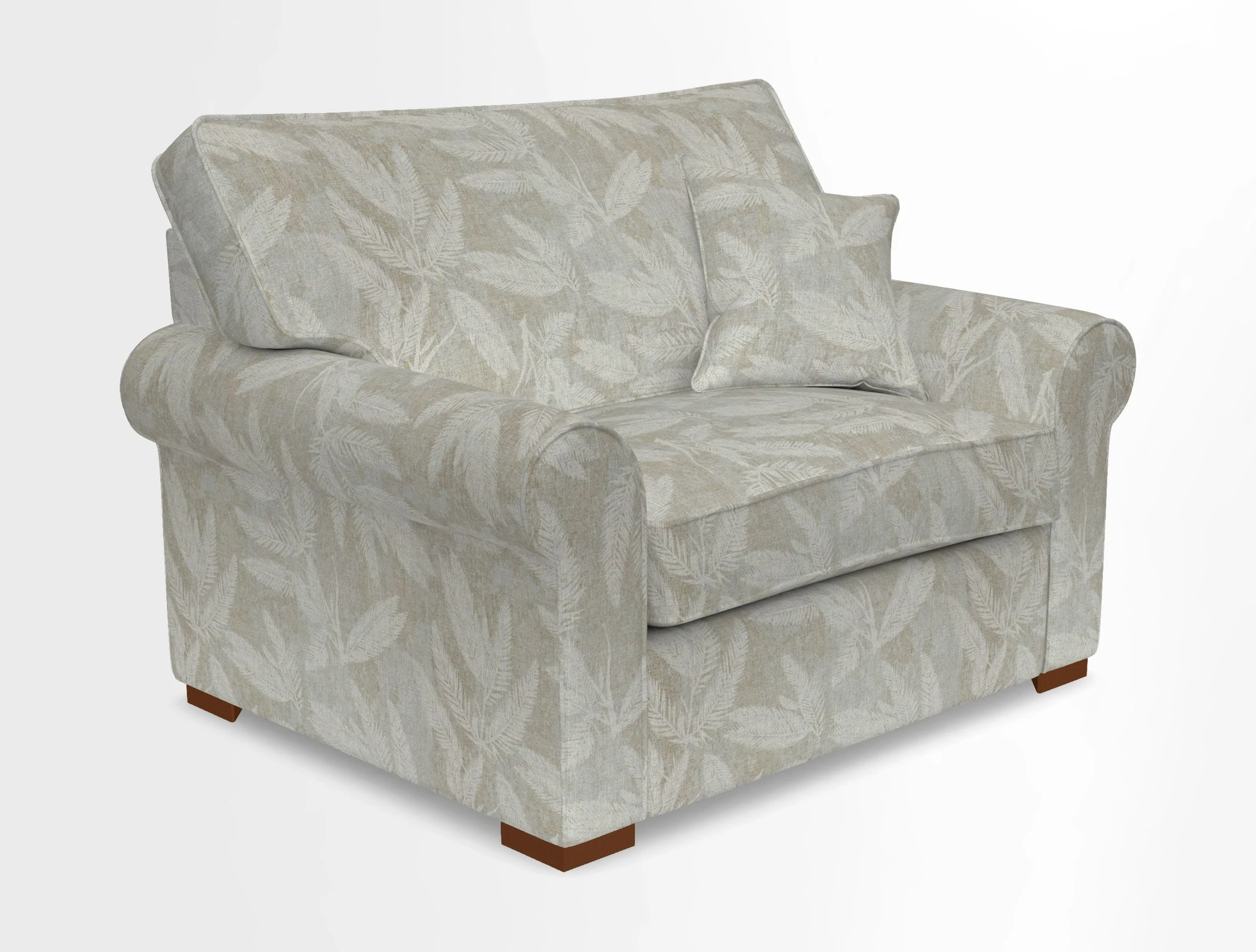 Upperton Snuggler Loose Cover in Two Tone Plain Biscuit - Loose cover option available