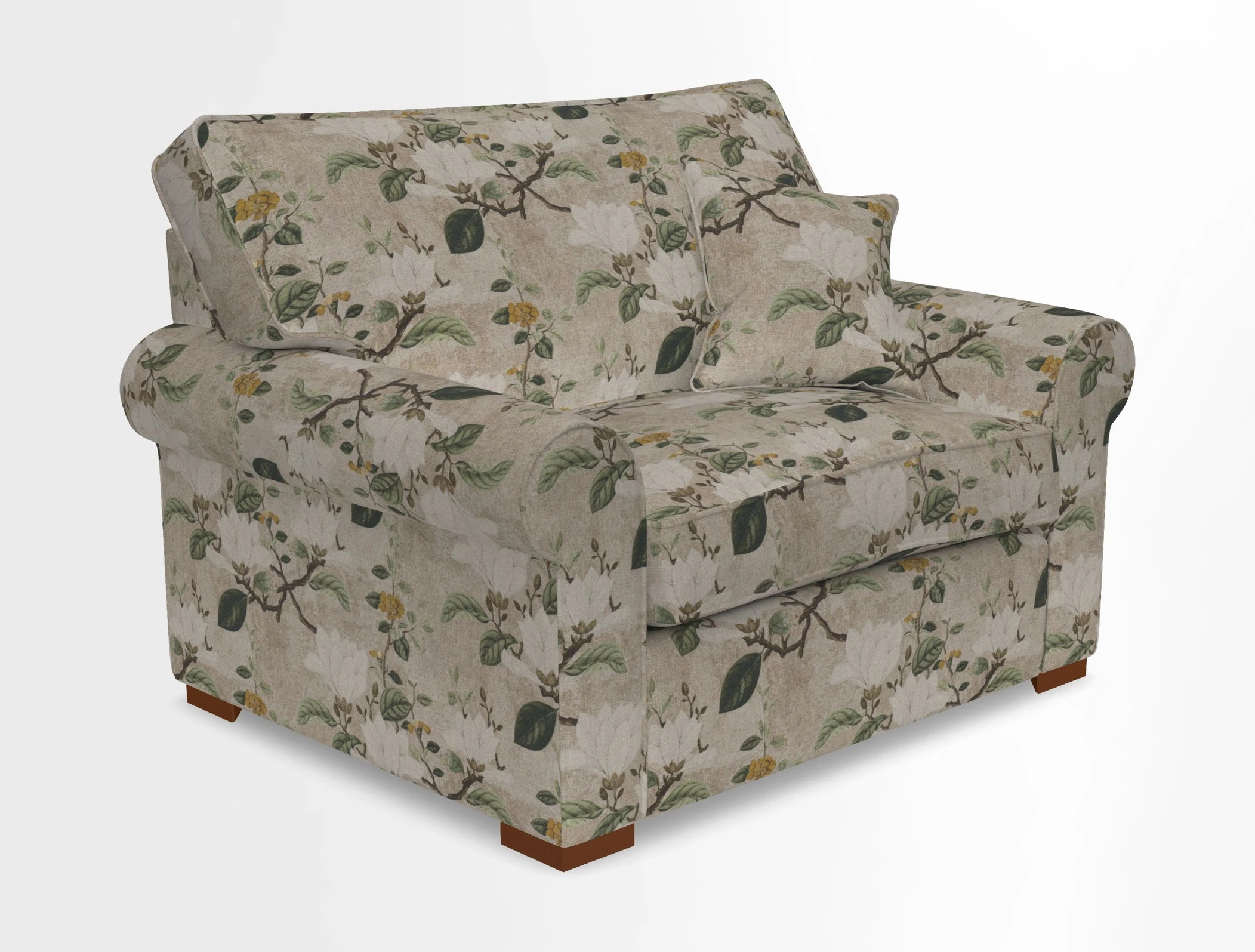 Upperton Snuggler Loose Cover in Two Tone Plain Biscuit - Loose cover option available
