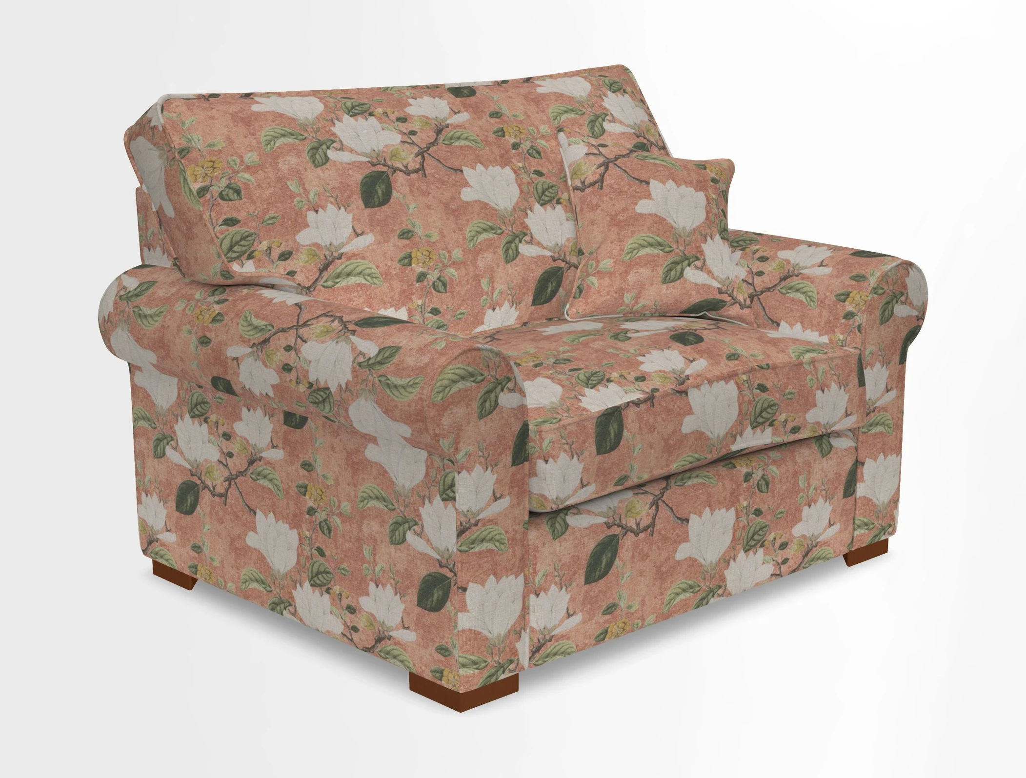 Upperton Snuggler Loose Cover in Two Tone Plain Biscuit - Loose cover option available