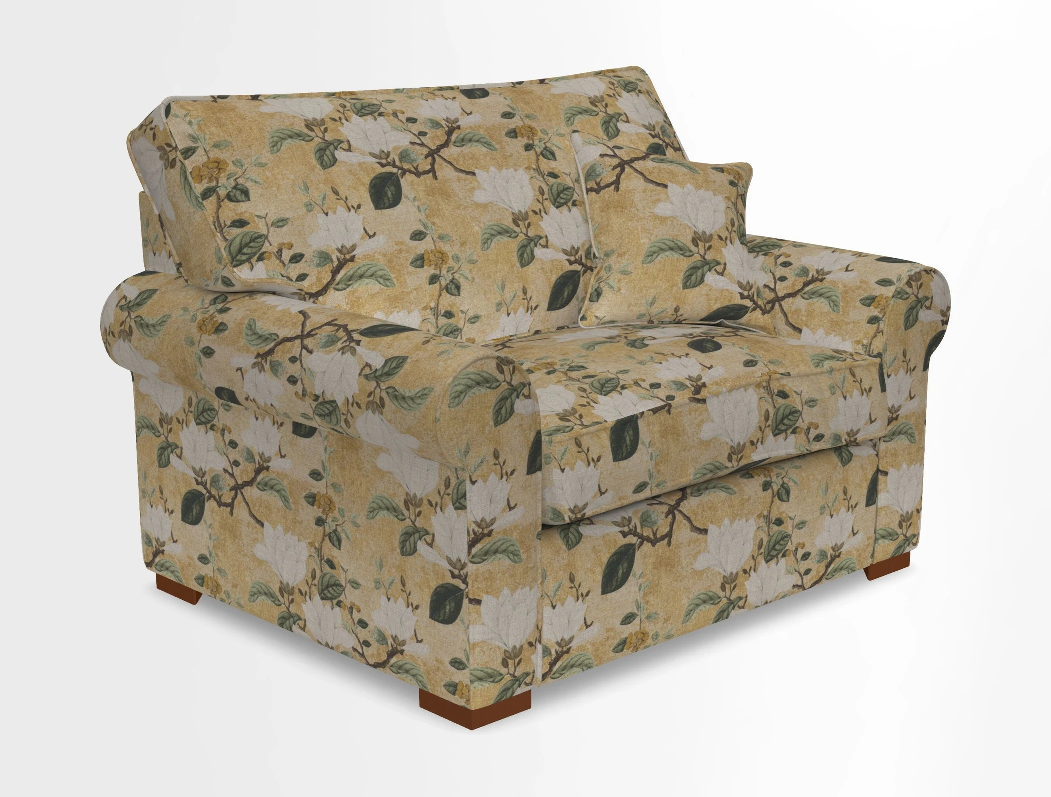 Upperton Snuggler Loose Cover in Two Tone Plain Biscuit - Loose cover option available