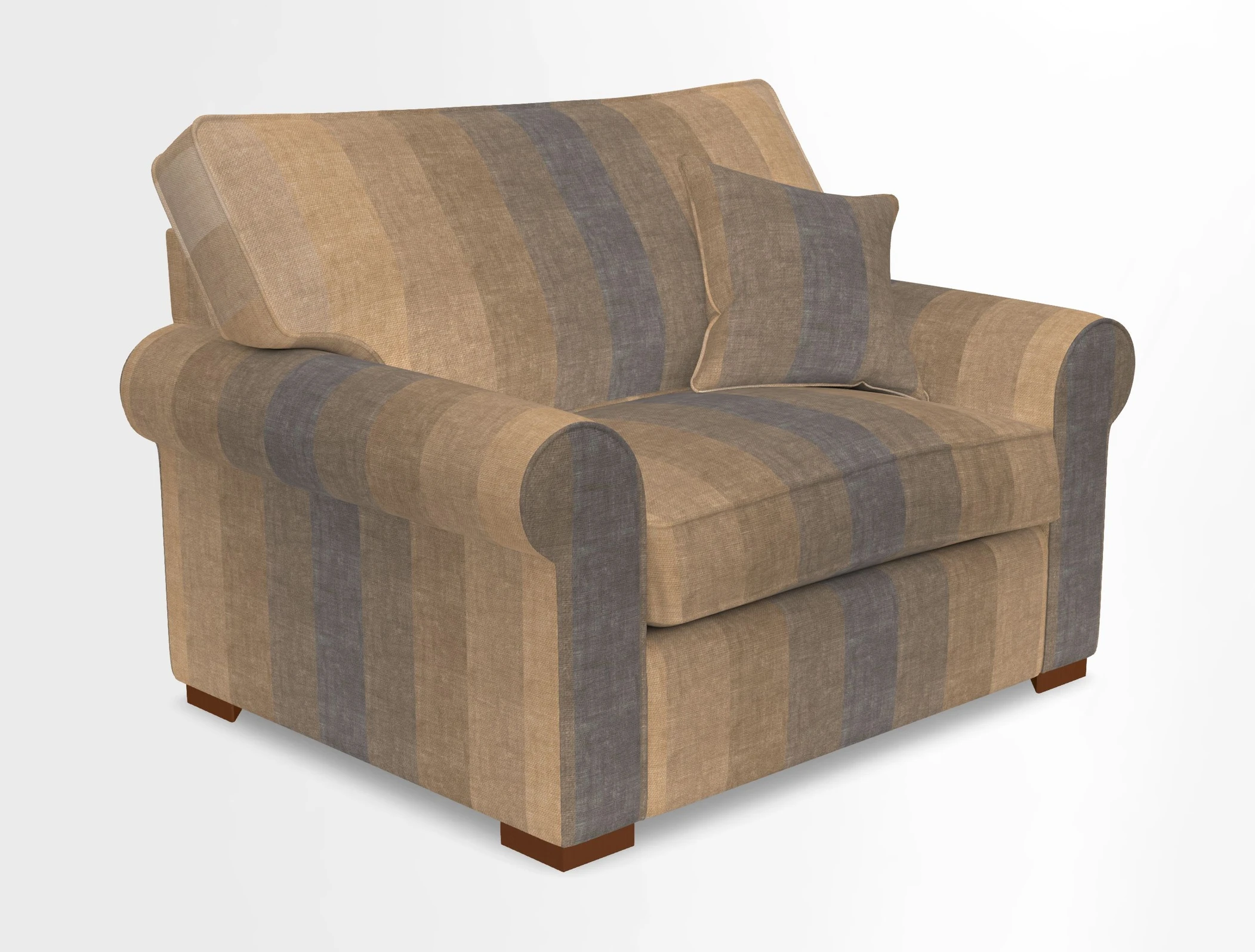 Upperton Snuggler Loose Cover in Two Tone Plain Biscuit - Loose cover option available