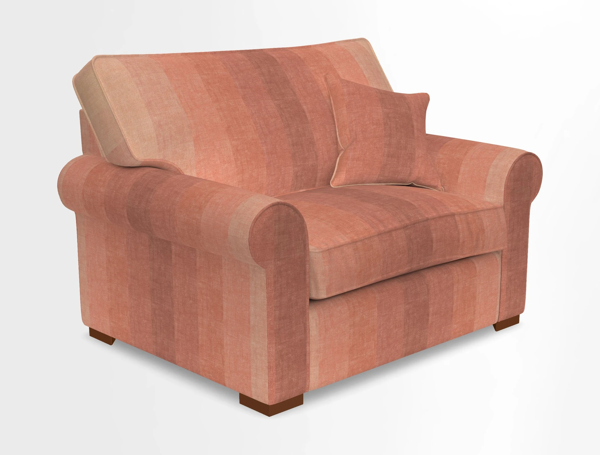 Upperton Snuggler Loose Cover in Two Tone Plain Biscuit - Loose cover option available