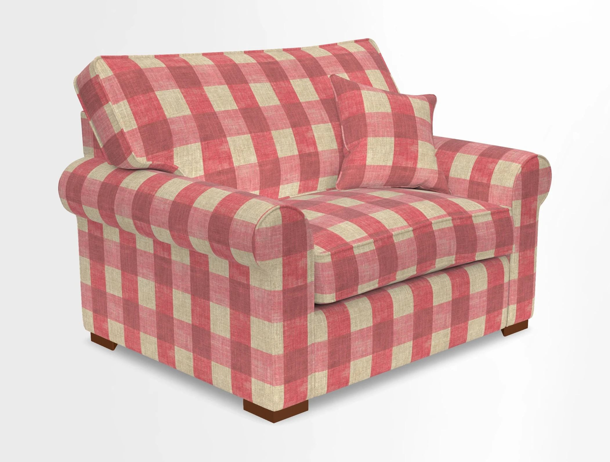 Upperton Snuggler Loose Cover in Two Tone Plain Biscuit - Loose cover option available