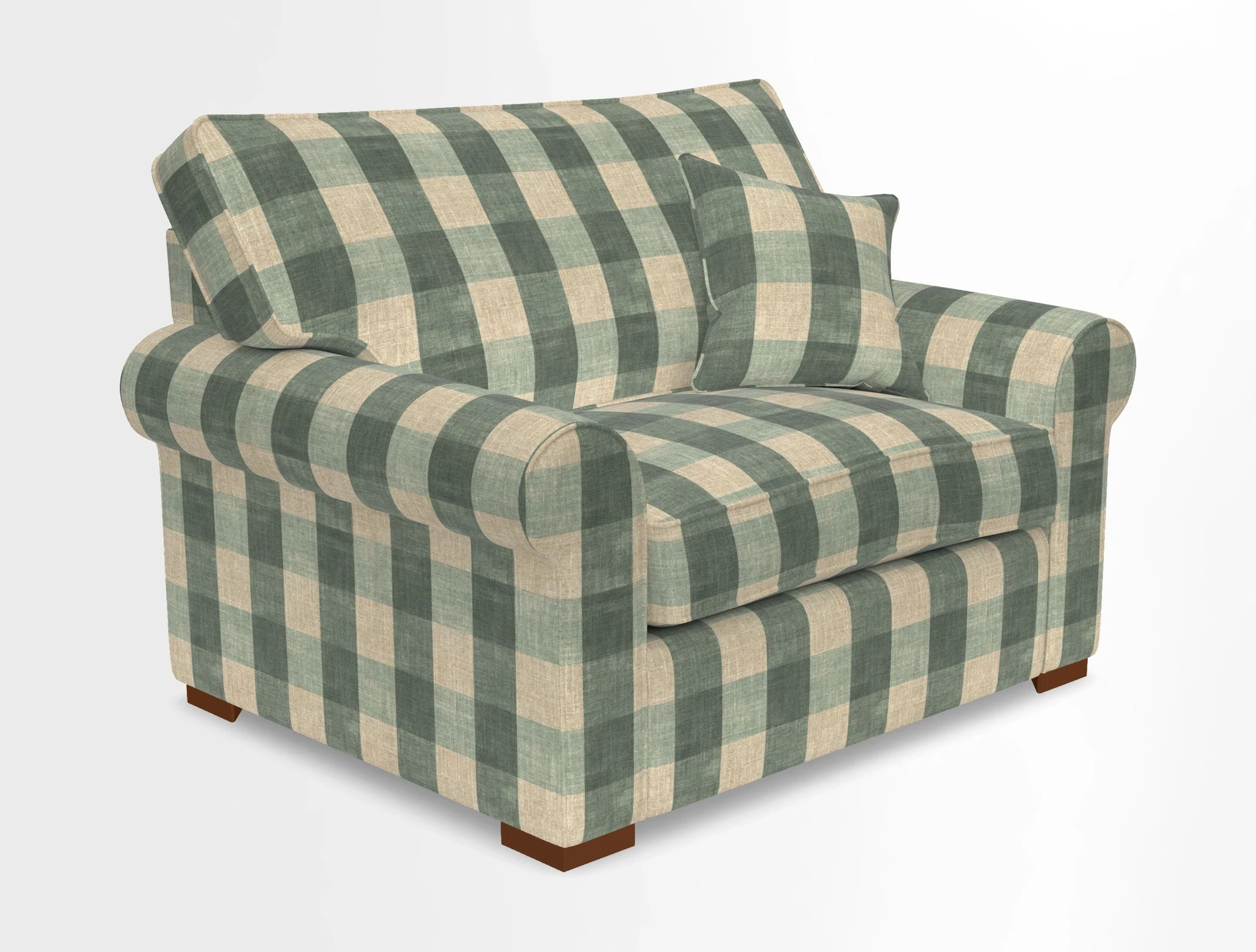 Upperton Snuggler Loose Cover in Two Tone Plain Biscuit - Loose cover option available
