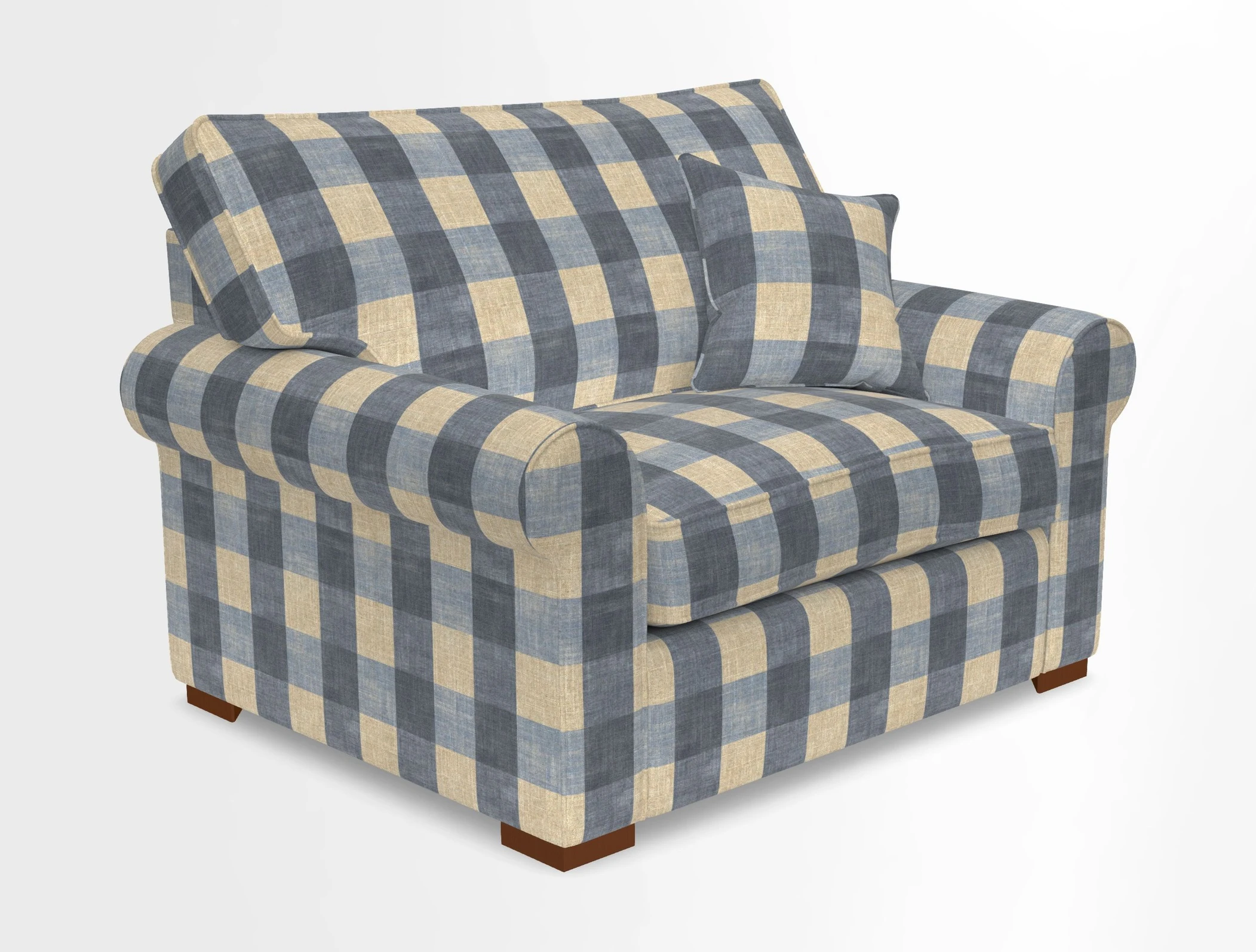 Upperton Snuggler Loose Cover in Two Tone Plain Biscuit - Loose cover option available