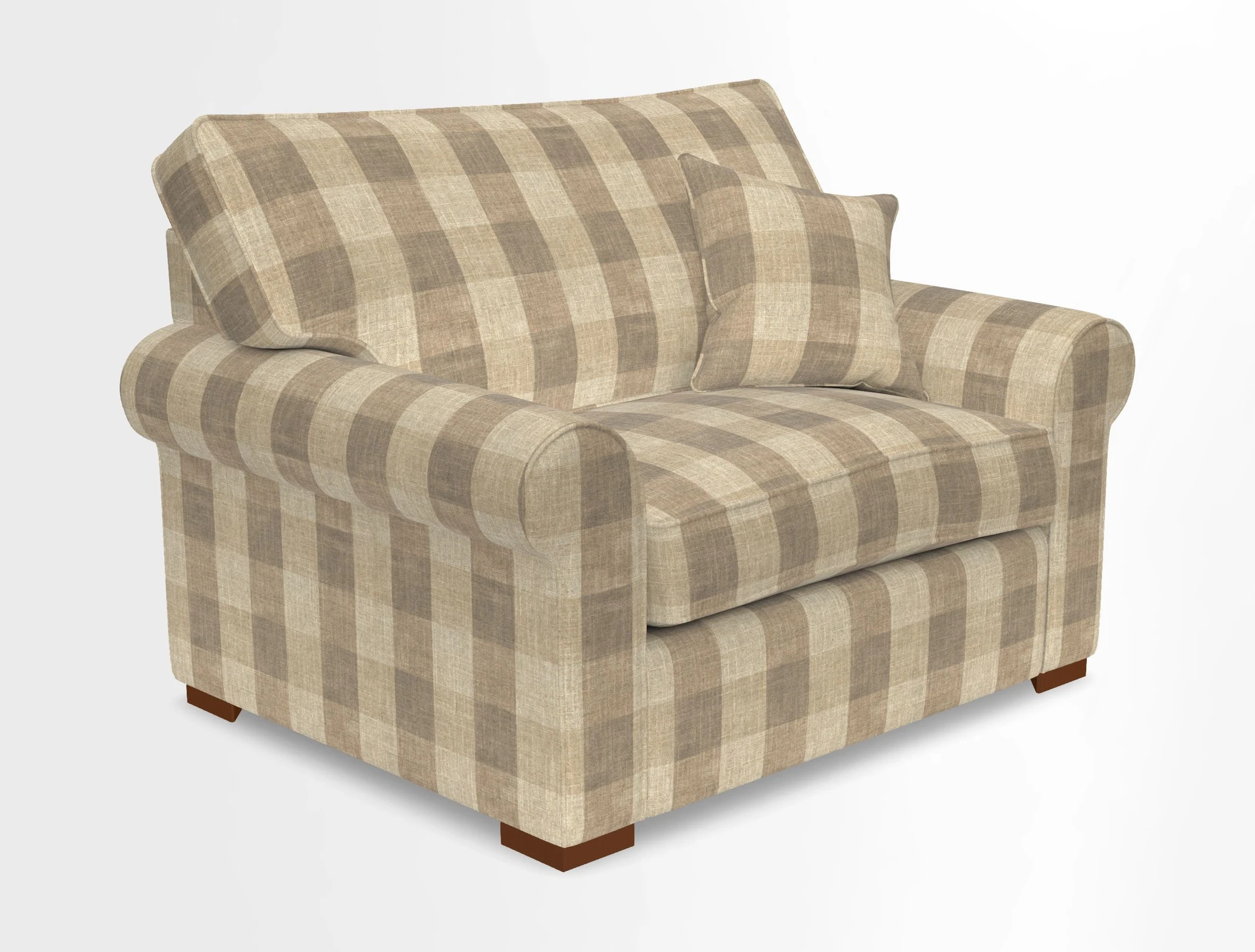 Upperton Snuggler Loose Cover in Two Tone Plain Biscuit - Loose cover option available