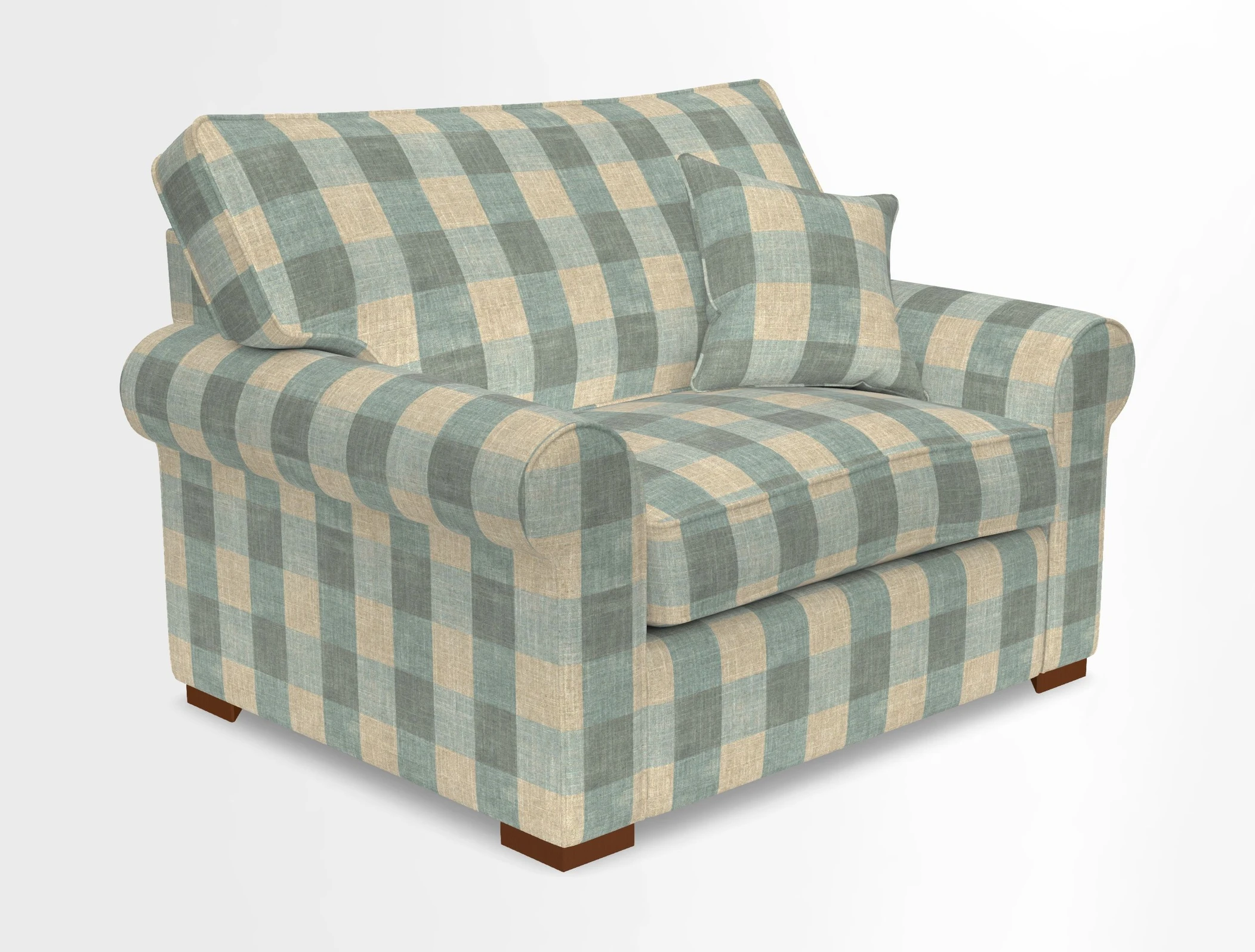Upperton Snuggler Loose Cover in Two Tone Plain Biscuit - Loose cover option available