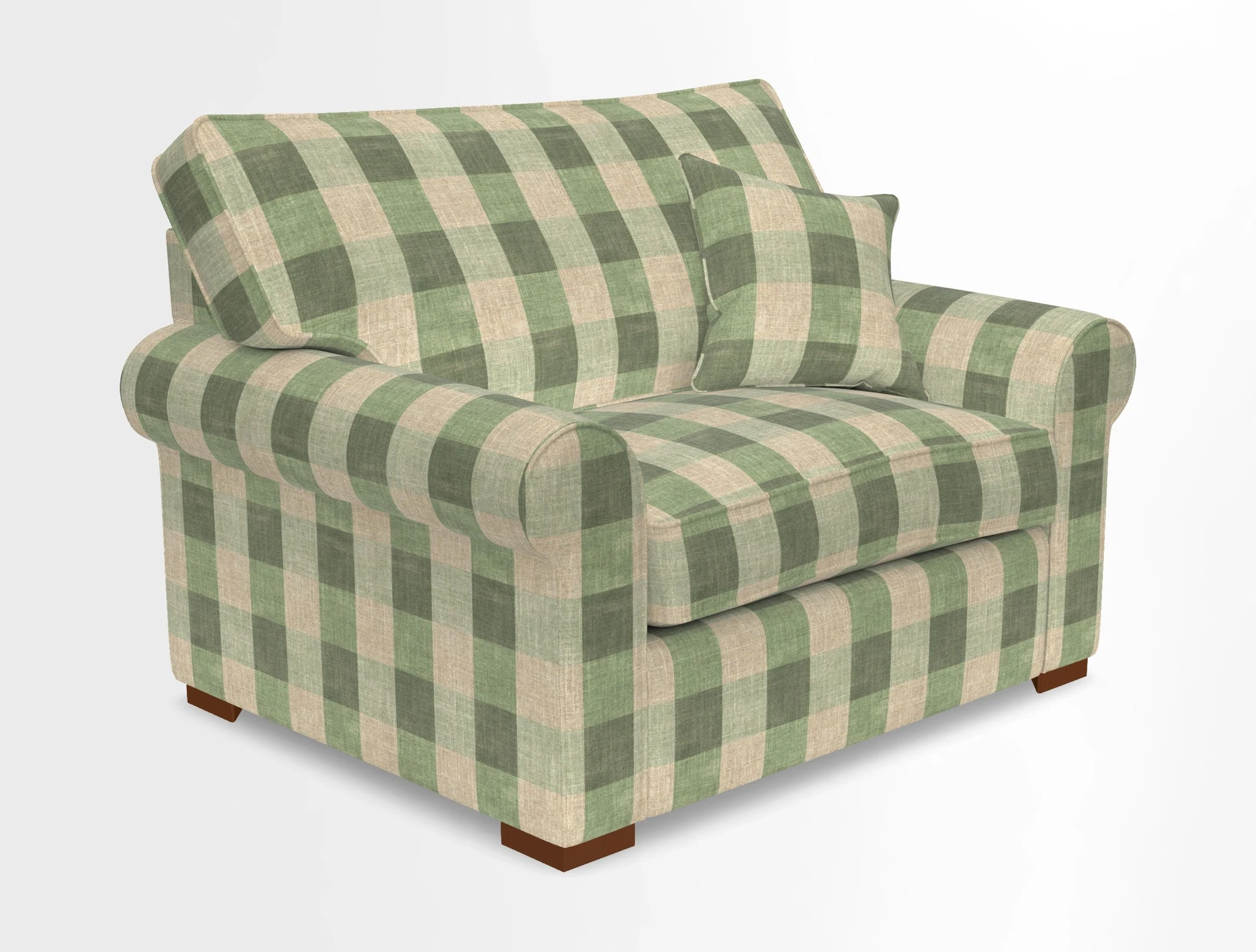 Upperton Snuggler Loose Cover in Two Tone Plain Biscuit - Loose cover option available