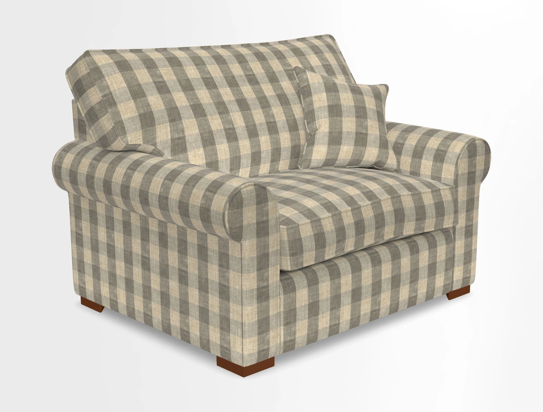 Upperton Snuggler Loose Cover in Two Tone Plain Biscuit - Loose cover option available