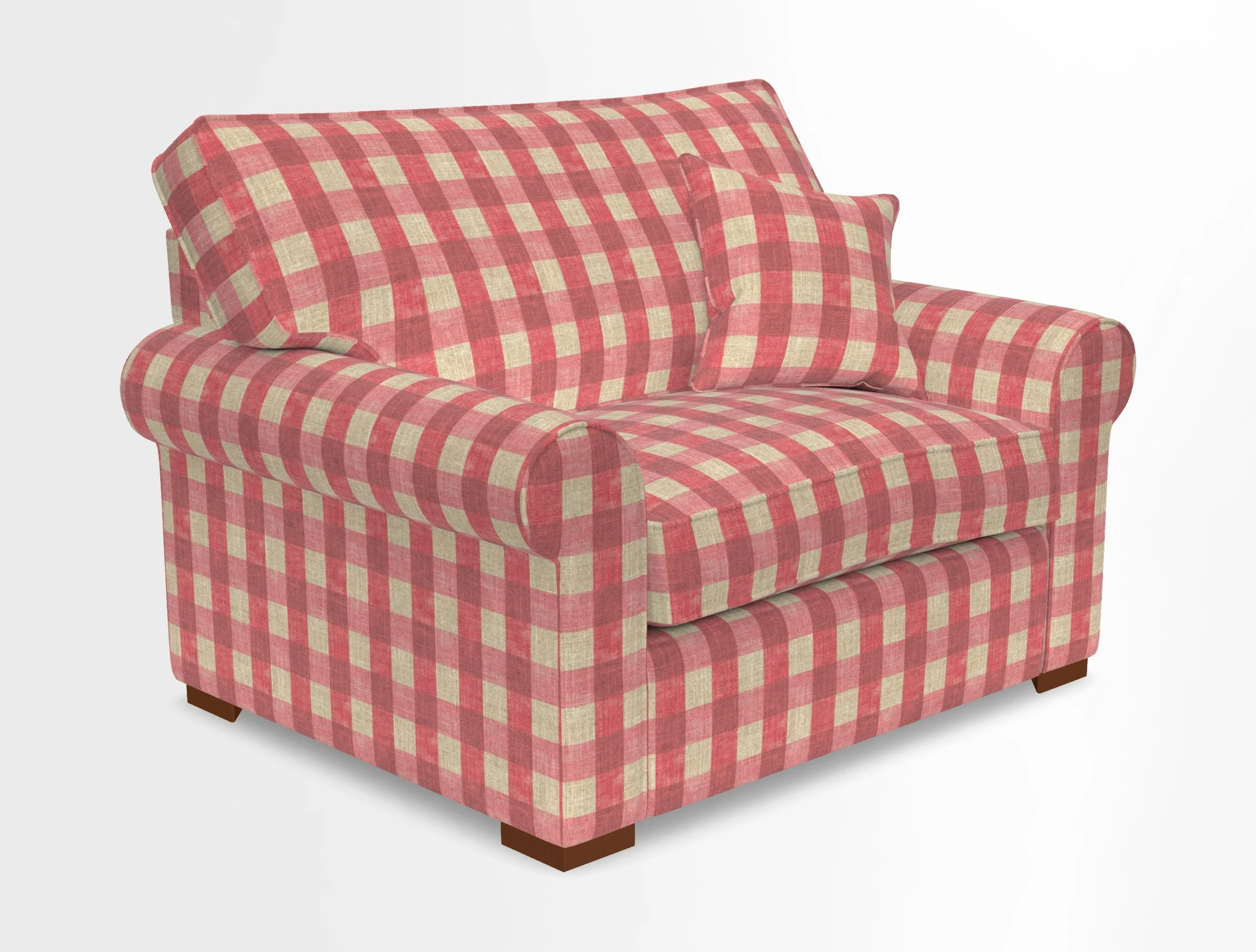 Upperton Snuggler Loose Cover in Two Tone Plain Biscuit - Loose cover option available