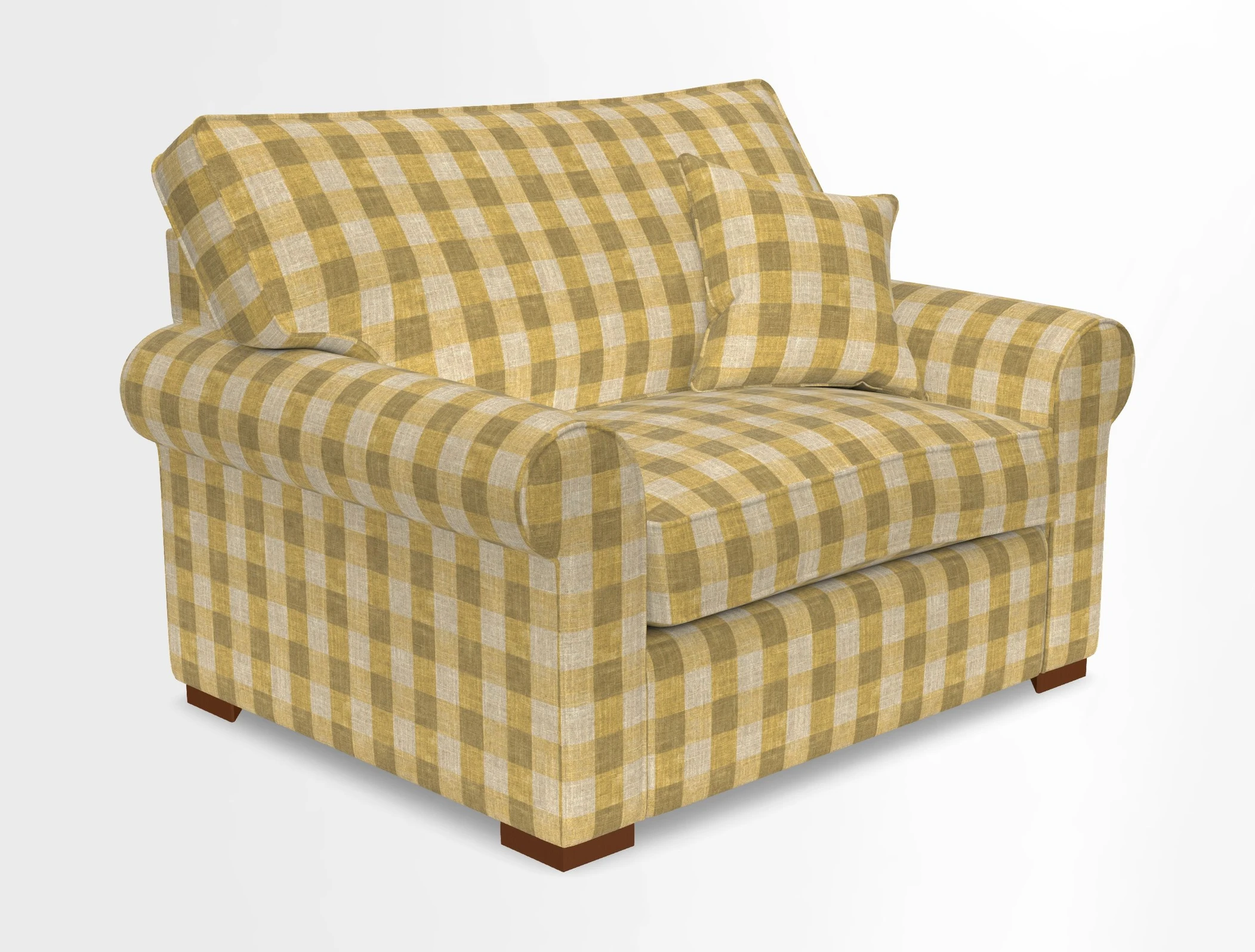 Upperton Snuggler Loose Cover in Two Tone Plain Biscuit - Loose cover option available