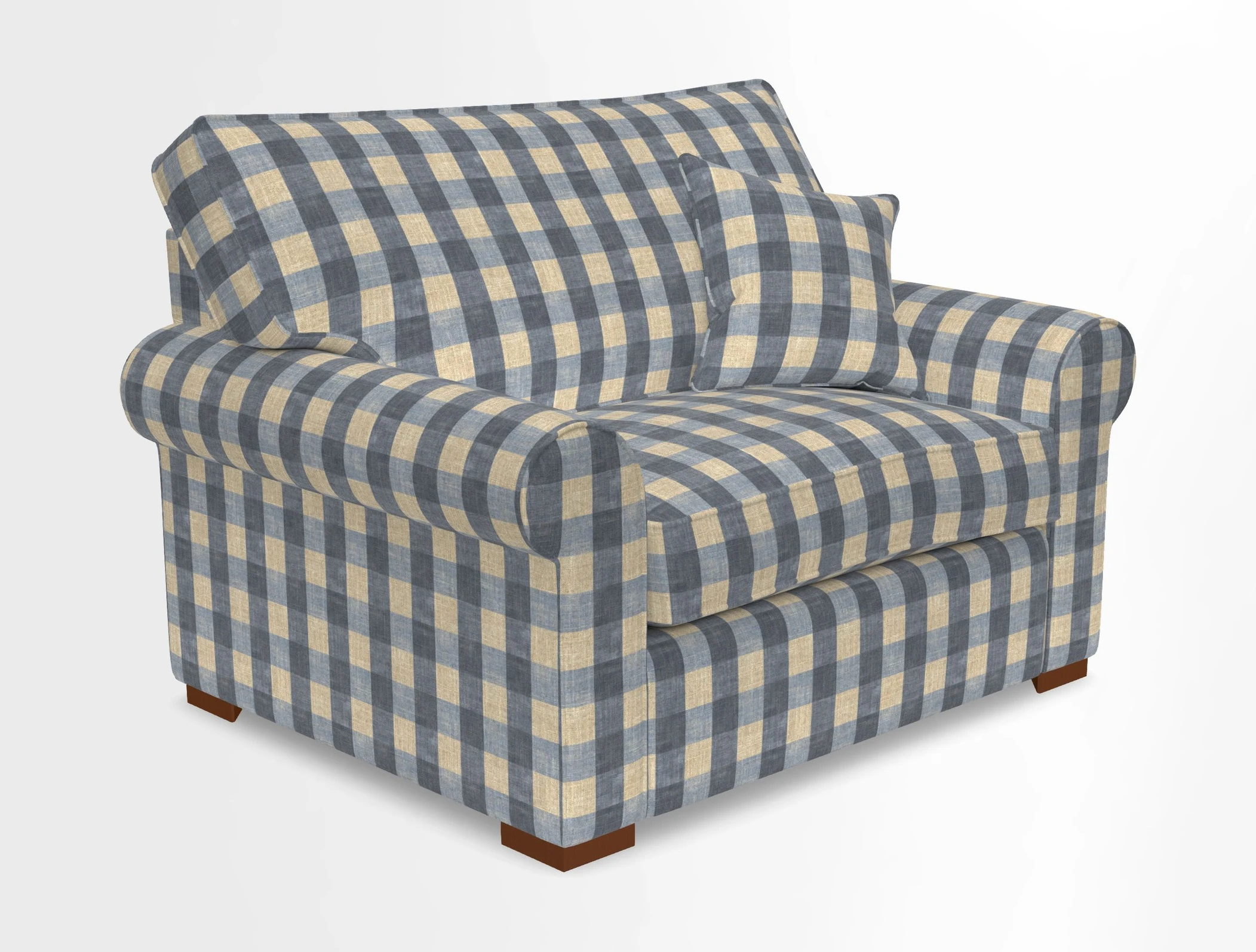 Upperton Snuggler Loose Cover in Two Tone Plain Biscuit - Loose cover option available