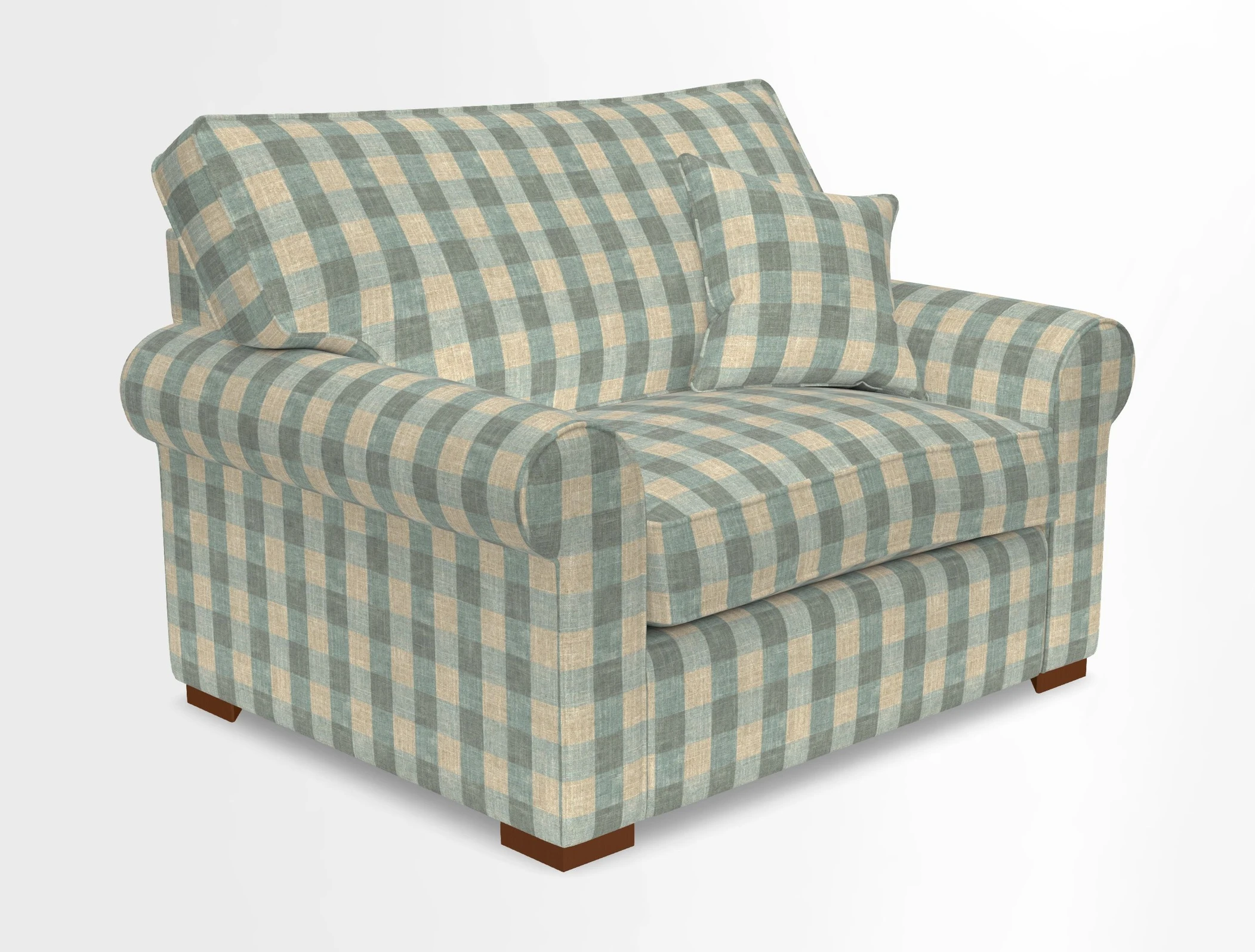 Upperton Snuggler Loose Cover in Two Tone Plain Biscuit - Loose cover option available