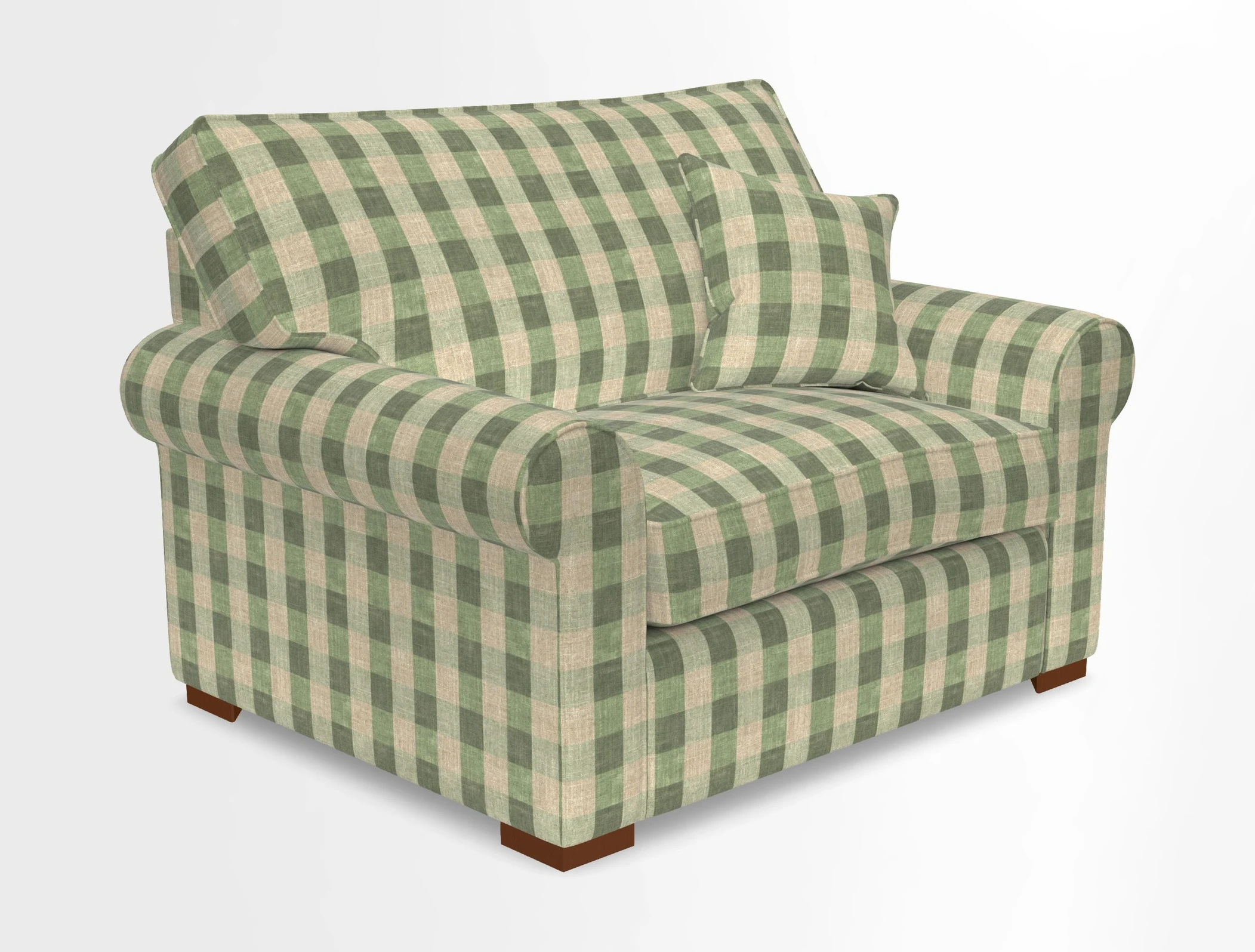 Upperton Snuggler Loose Cover in Two Tone Plain Biscuit - Loose cover option available