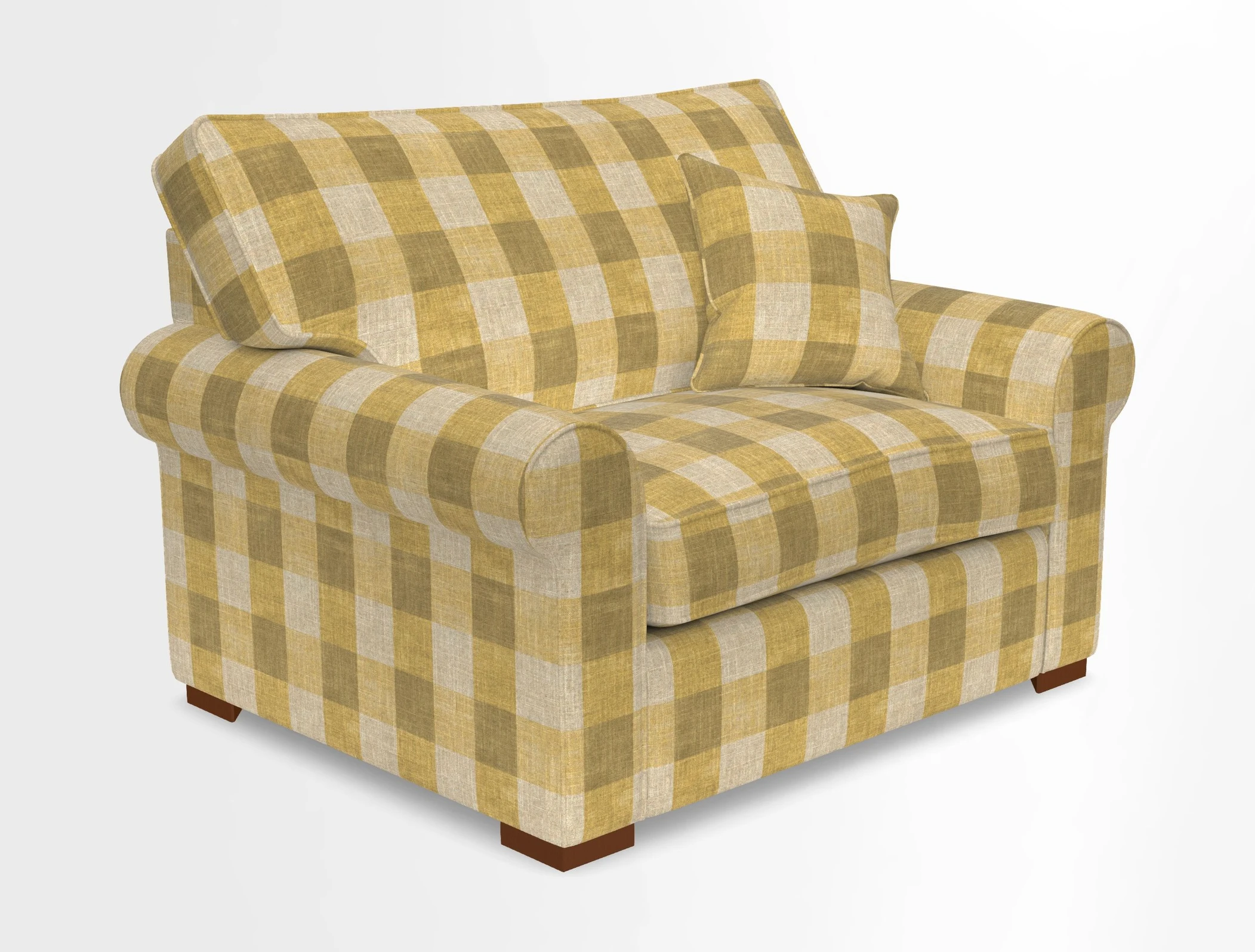 Upperton Snuggler Loose Cover in Two Tone Plain Biscuit - Loose cover option available