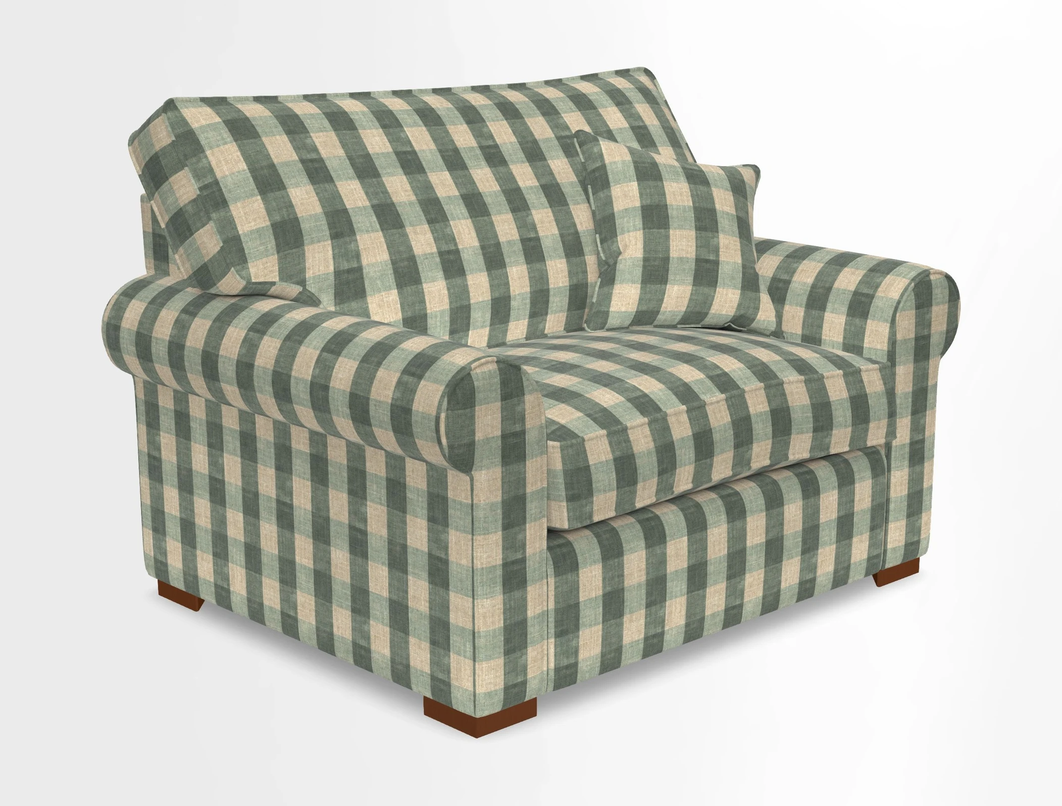Upperton Snuggler Loose Cover in Two Tone Plain Biscuit - Loose cover option available
