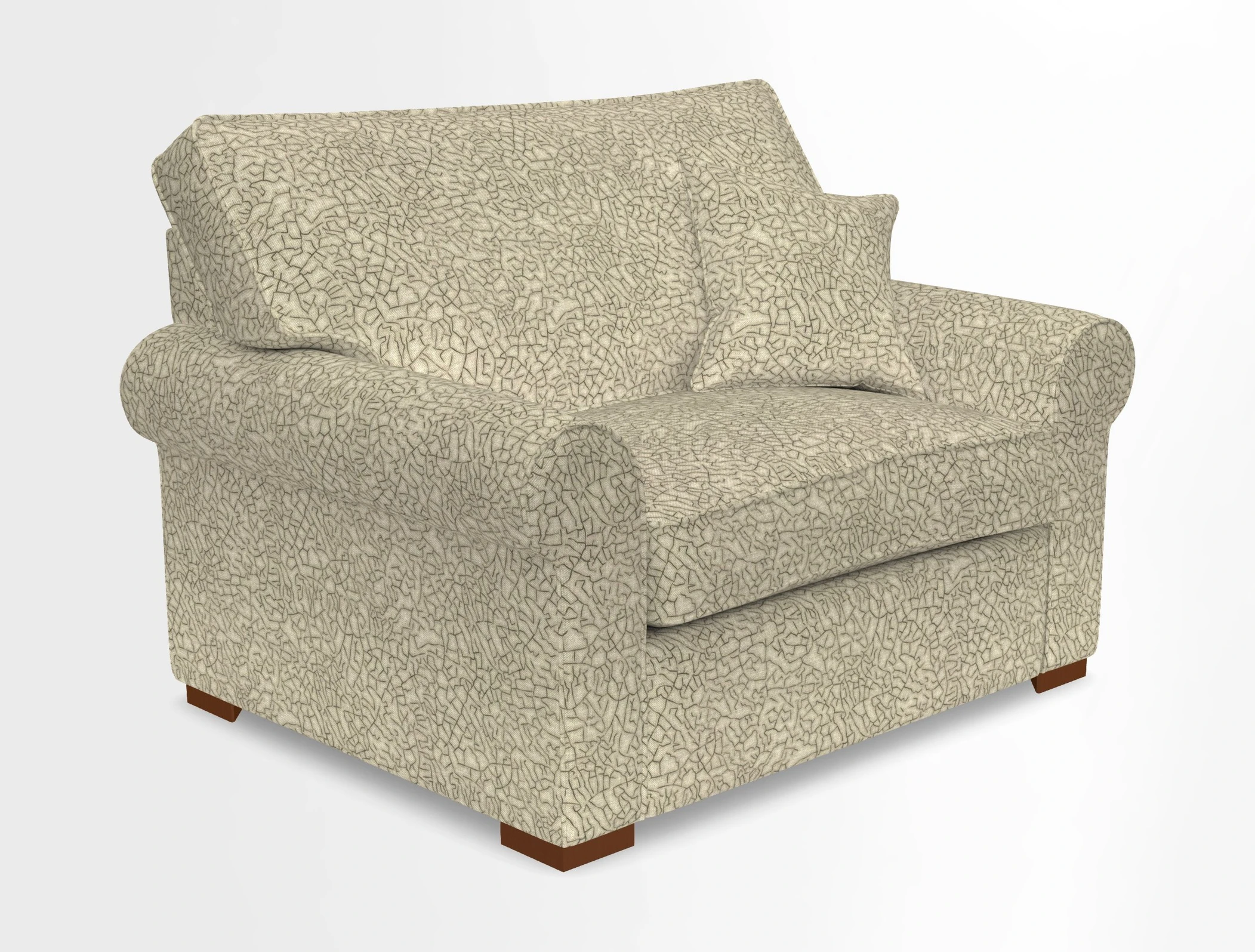 Upperton Snuggler Loose Cover in Two Tone Plain Biscuit - Loose cover option available