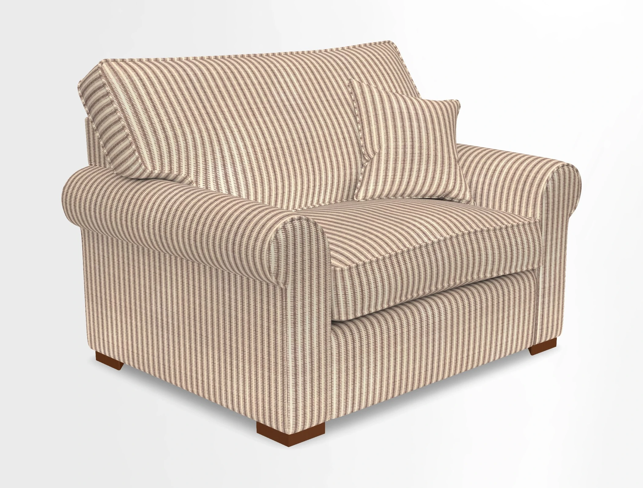 Upperton Snuggler Loose Cover in Two Tone Plain Biscuit - Loose cover option available