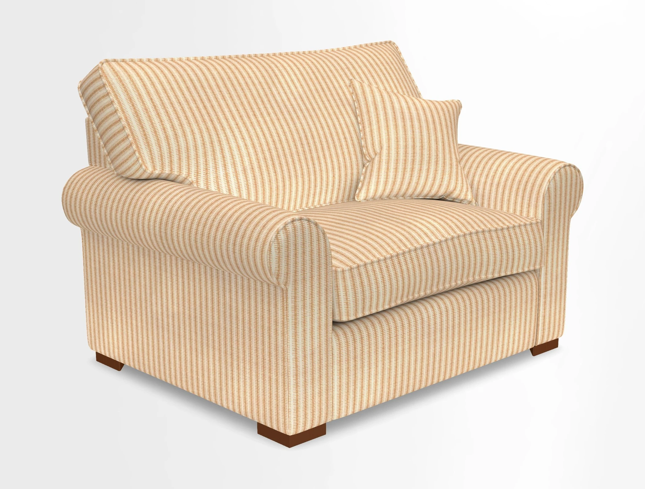 Upperton Snuggler Loose Cover in Two Tone Plain Biscuit - Loose cover option available