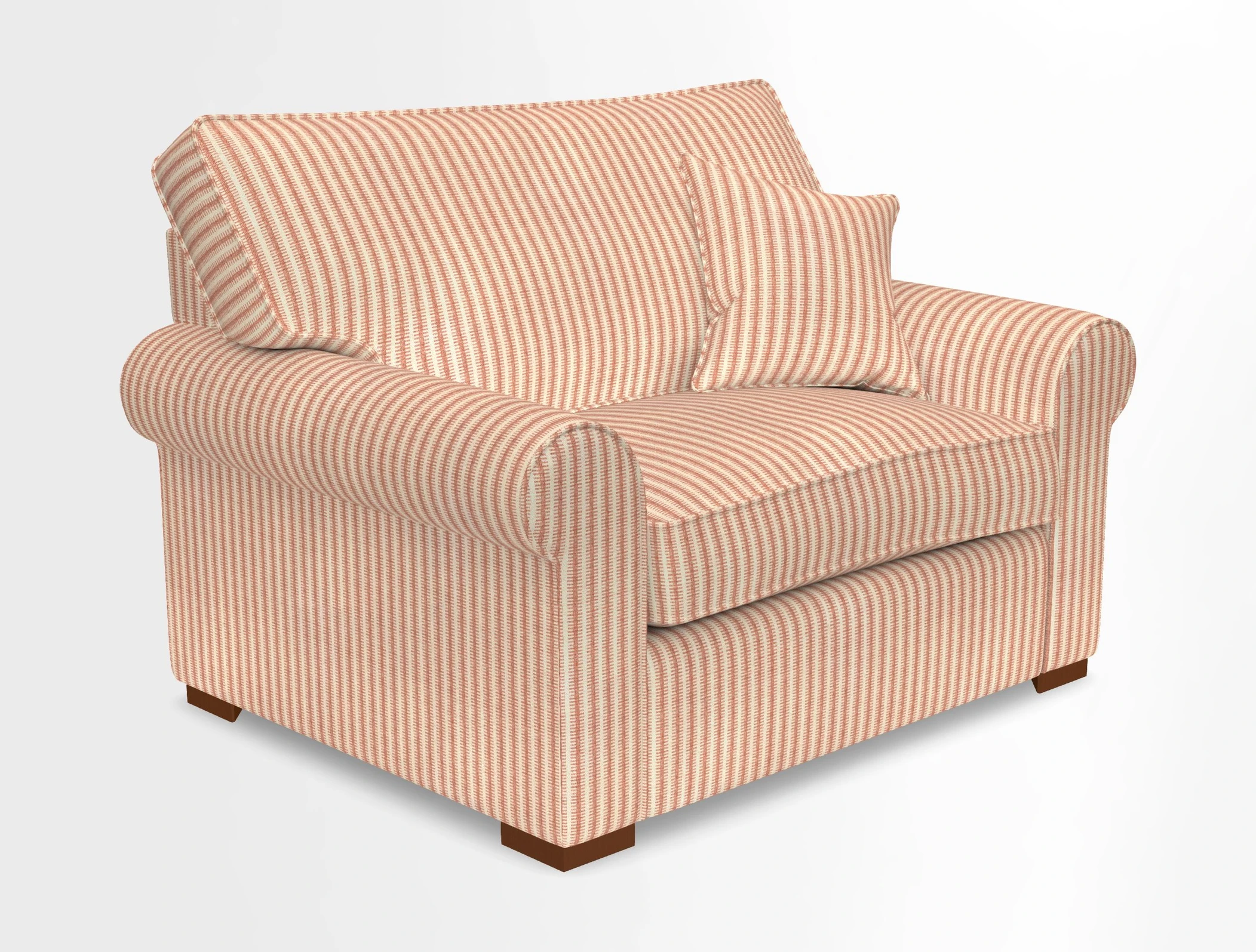 Upperton Snuggler Loose Cover in Two Tone Plain Biscuit - Loose cover option available