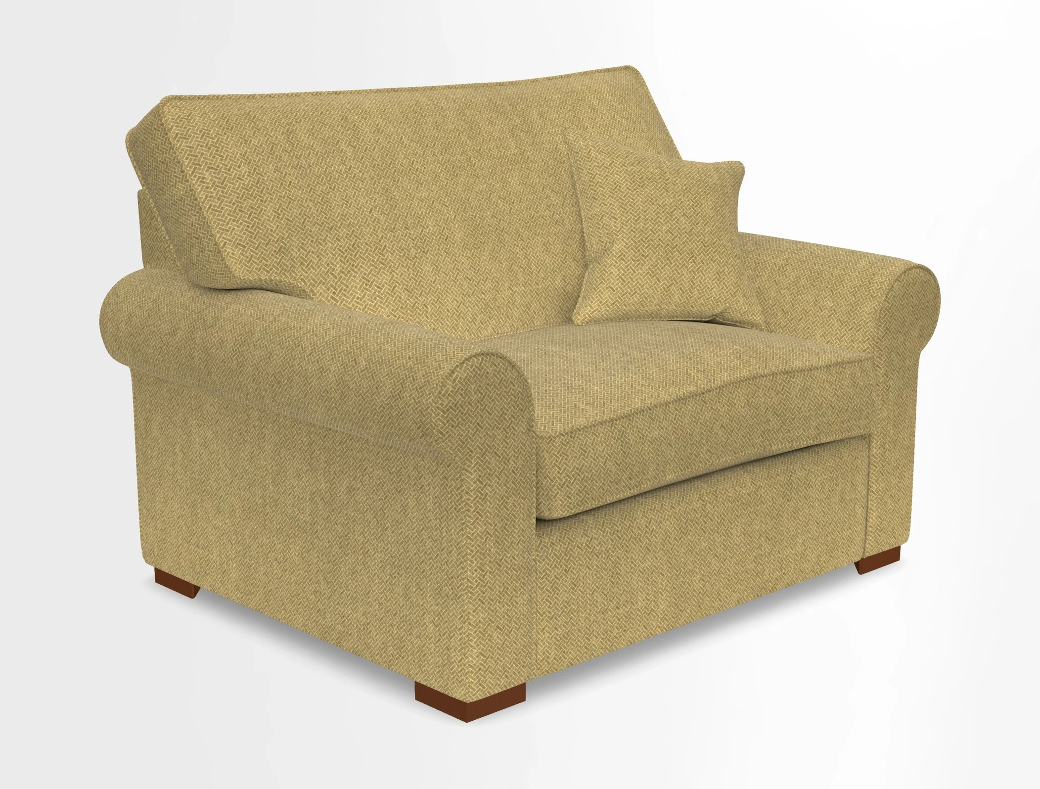 Upperton Snuggler Loose Cover in Two Tone Plain Biscuit - Loose cover option available